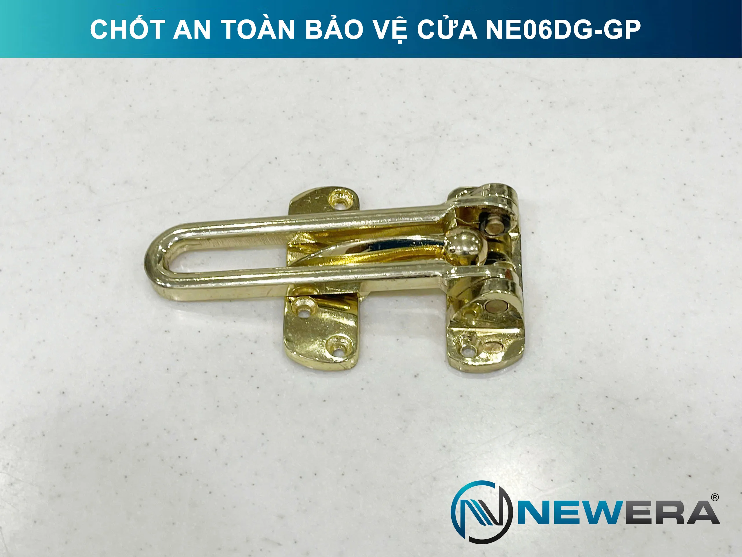 Chốt an toàn bảo vệ cửa NewEra chất liệu kẽm mạ vàng NE06DG-GP