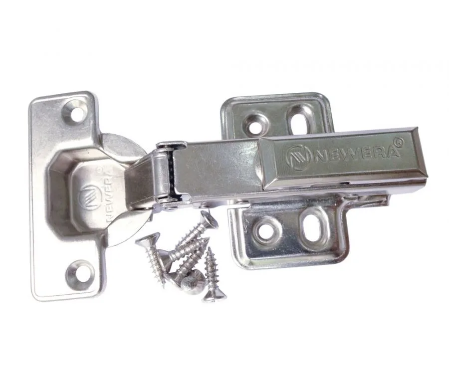 Bản lề NewEra thẳng giảm chấn, lắp nhanh piston đồng 666A 5