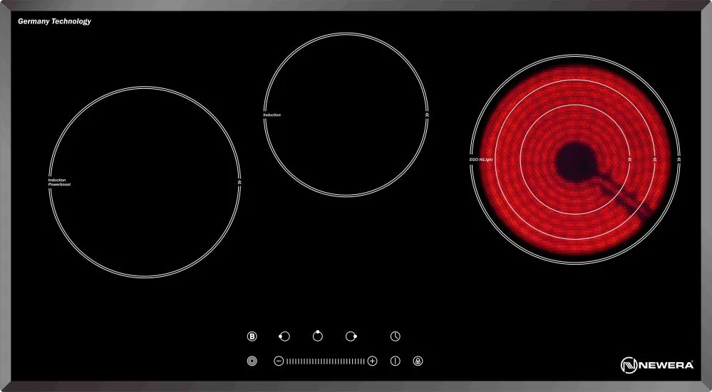 Bếp 3 vùng nấu NewEra 2 từ 1 hồng ngoại NE7855IC 2