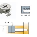 Cam nối Titus 05657 gỗ dày tối thiểu 22/23mm 1