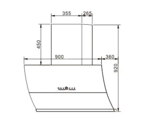 Máy hút mùi NewEra inox 304 900mm NE9009HH 1