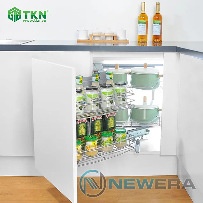 Kệ góc liên hoàn inox 304 nan dẹt NE555.900CL NewEra