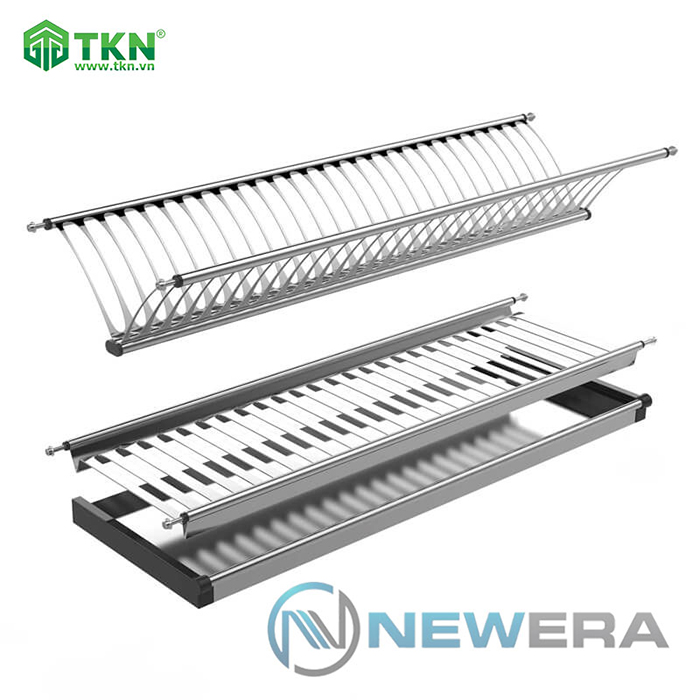 Giá để bát đĩa cố định NewEra 2 tầng inox 304 NE555.110