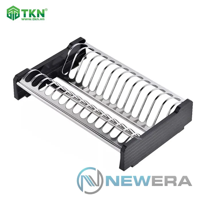 Giá để bát đĩa, thìa đũa NewEra 700mm inox hộp 304 NE366.700 3