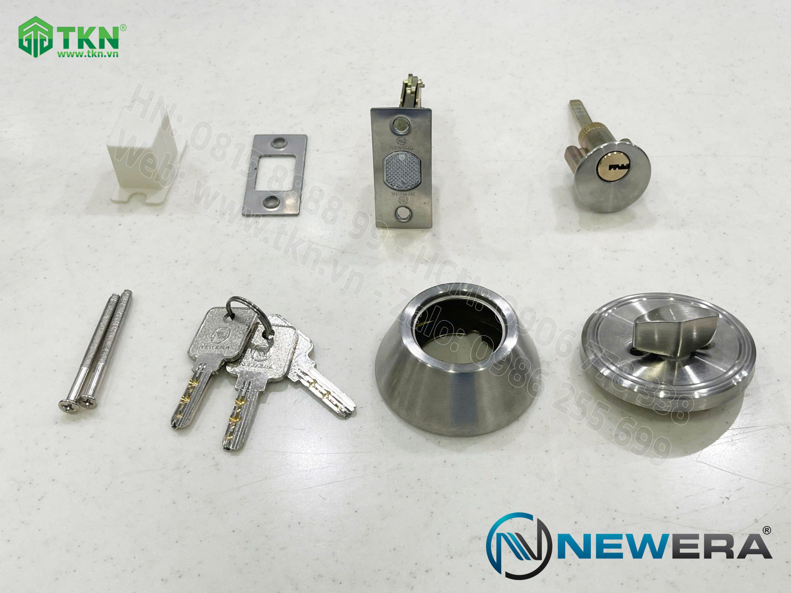 Khóa cửa nắm đấm NewEra inox 304 NE101DB 1