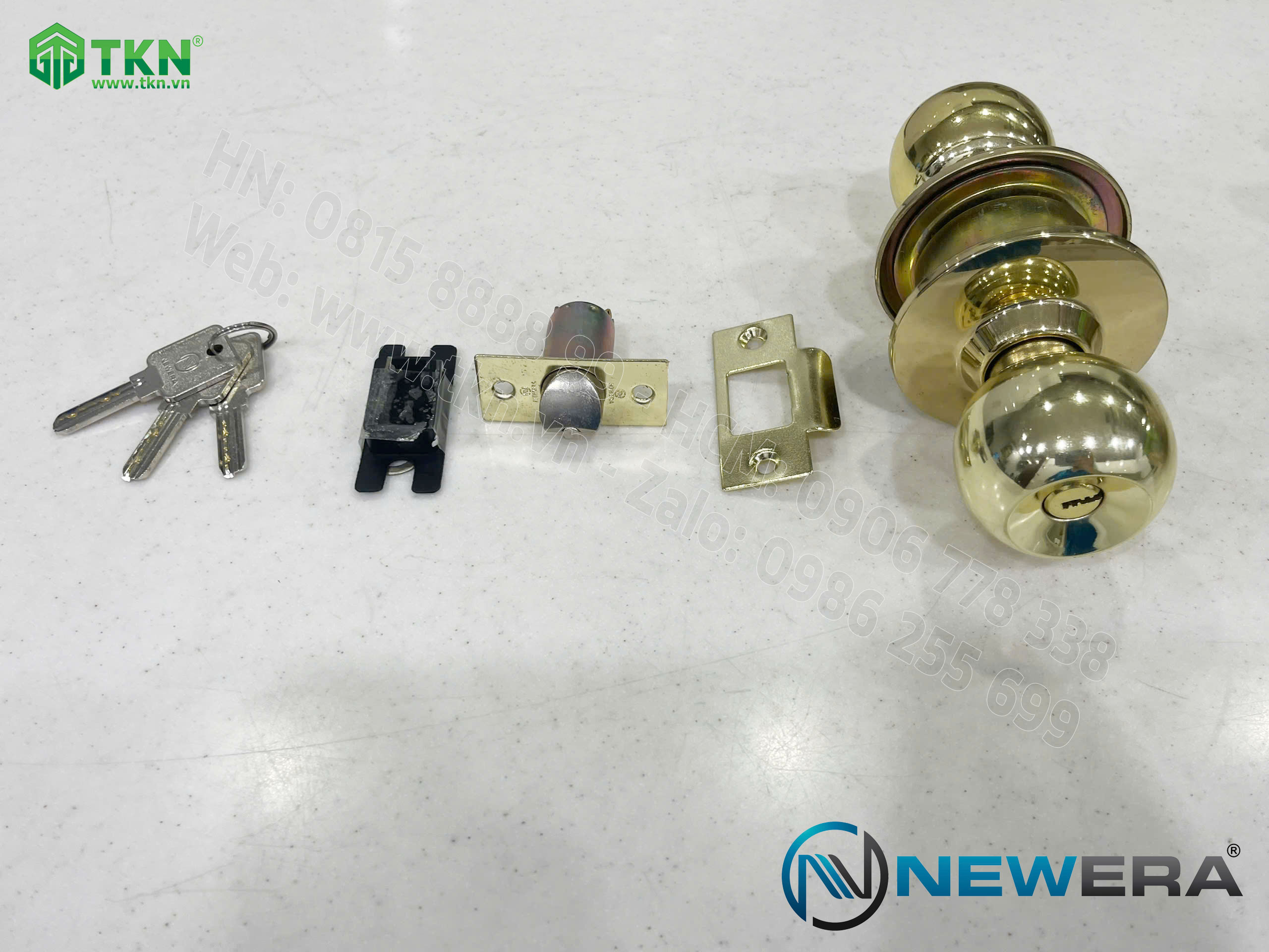 Khóa cửa nắm đấm NewEra inox 304 NE587FB 1