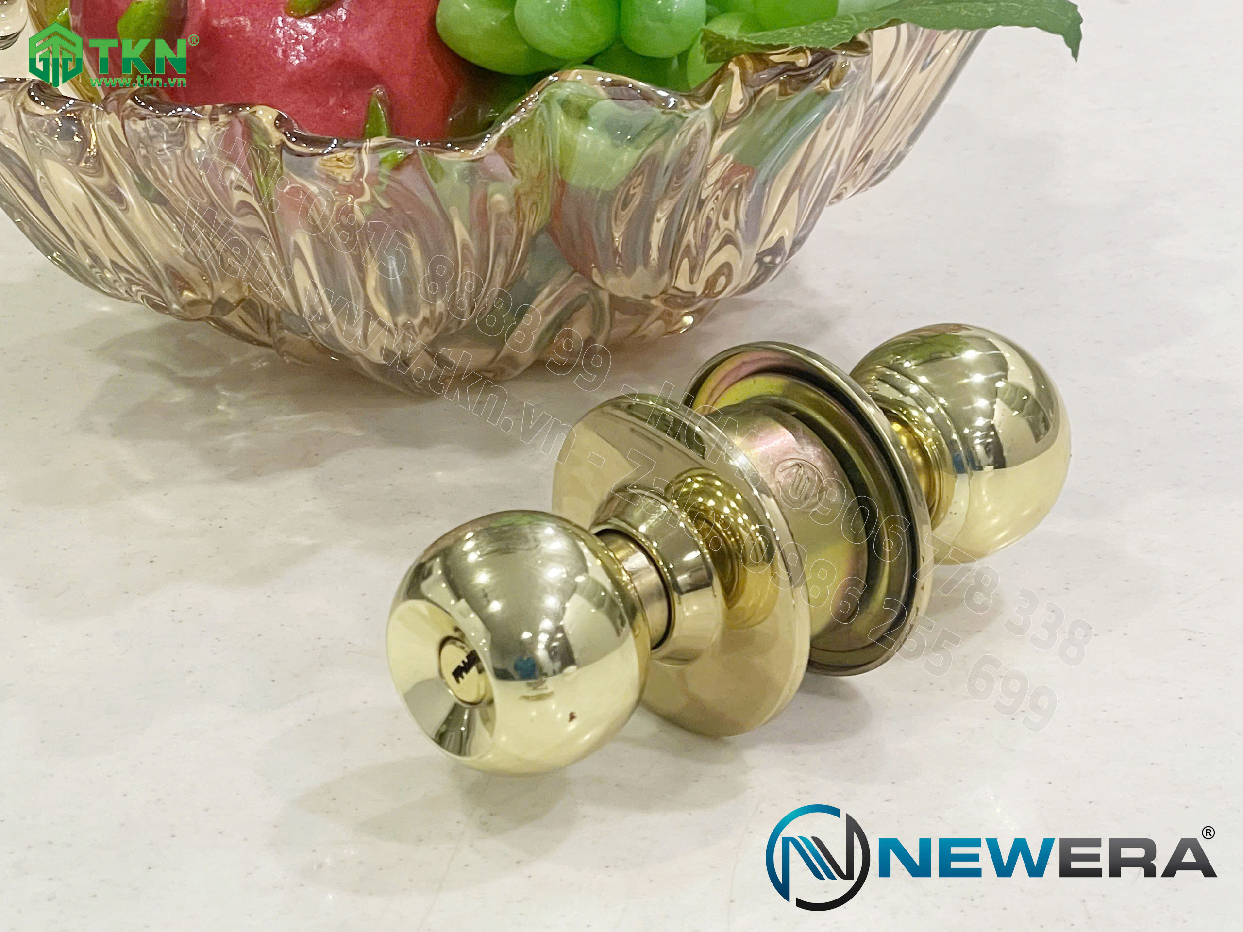 Khóa cửa nắm đấm NewEra inox 304 NE587FB 15