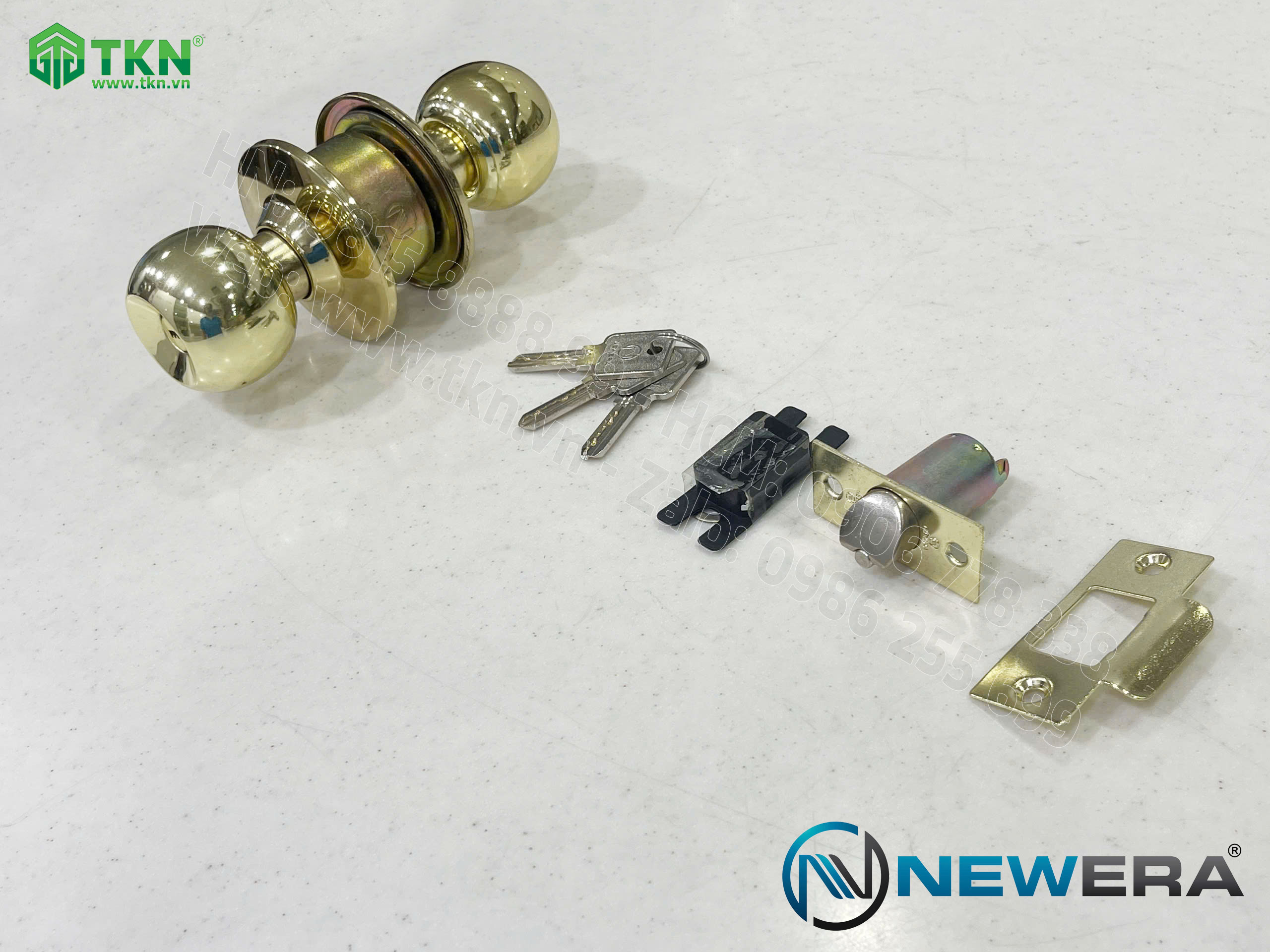 Khóa cửa nắm đấm NewEra inox 304 NE587FB 6