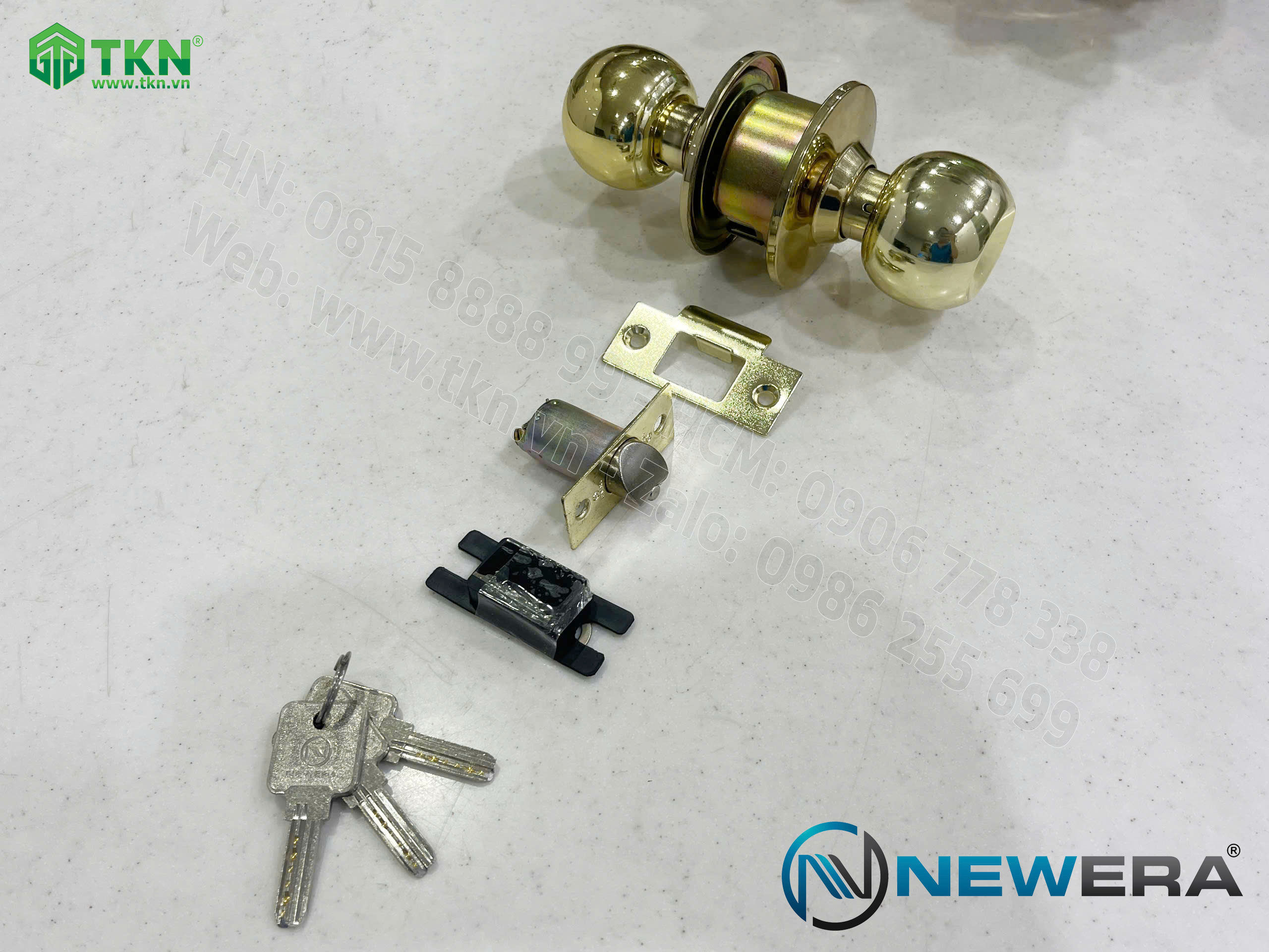 Khóa cửa nắm đấm NewEra inox 304 NE587FB 5