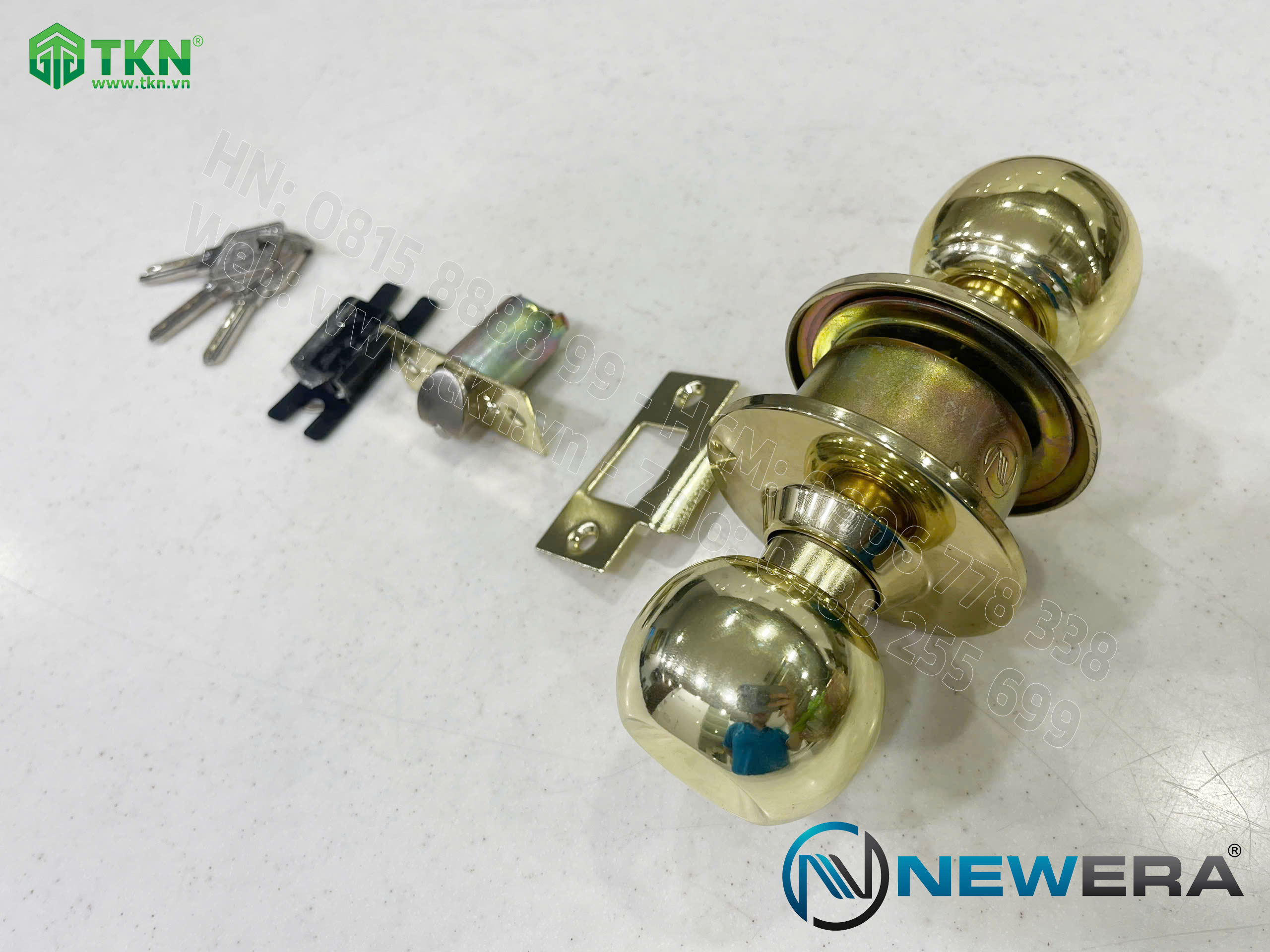Khóa cửa nắm đấm NewEra inox 304 NE587FB 3