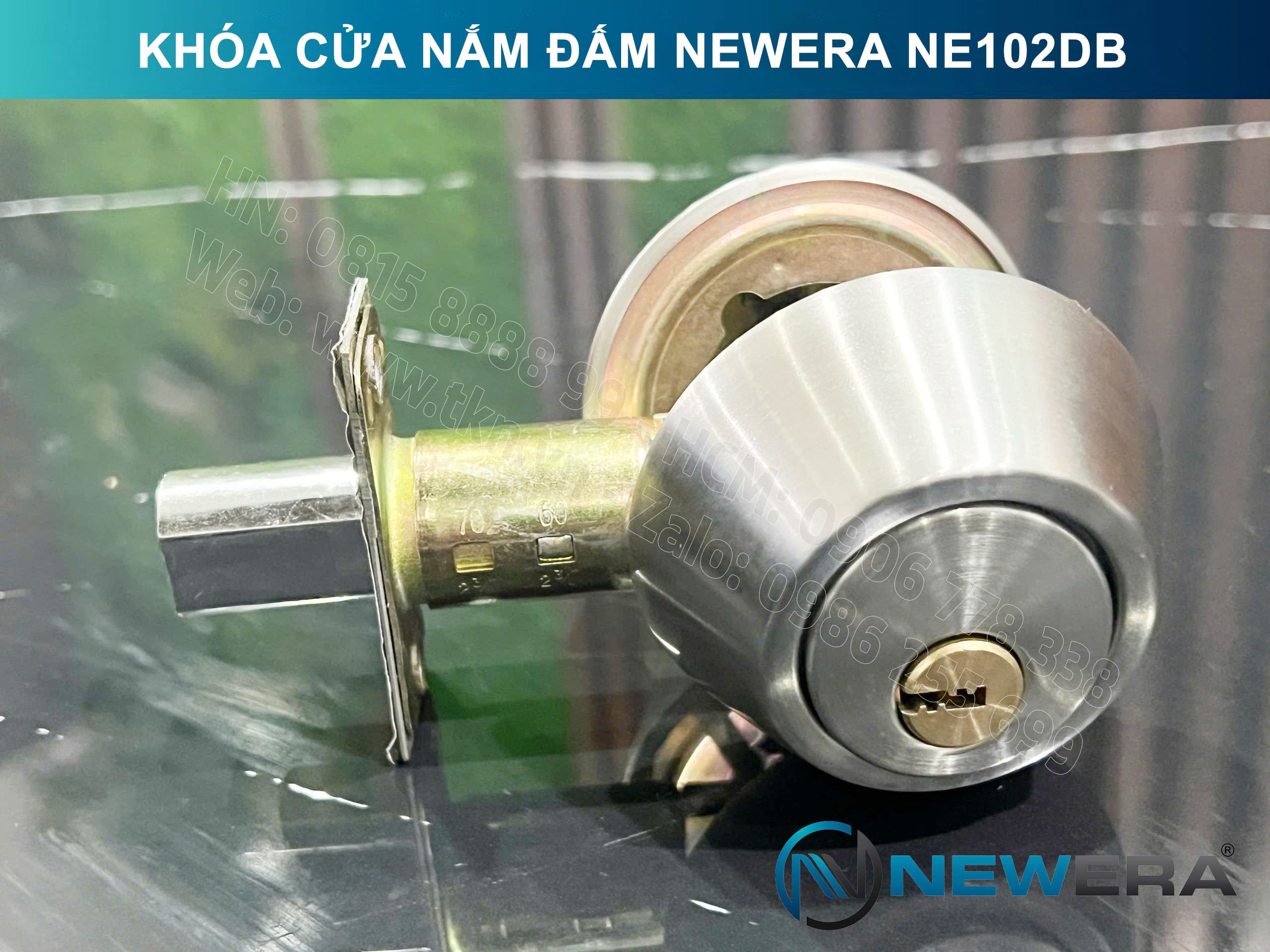 Khóa cửa nắm đấm NewEra inox 304 NE102DB