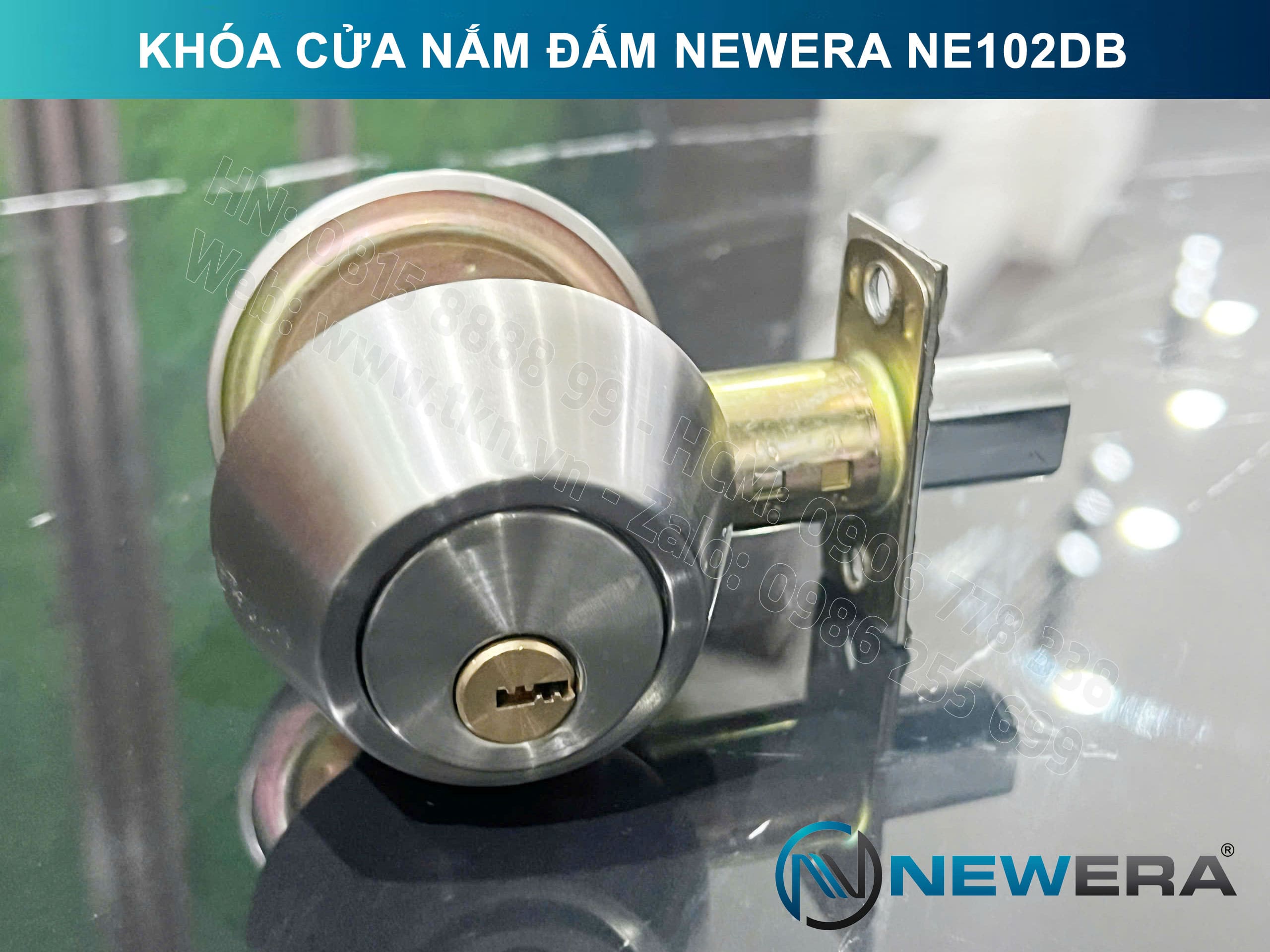 Khóa cửa nắm đấm NewEra inox 304 NE102DB