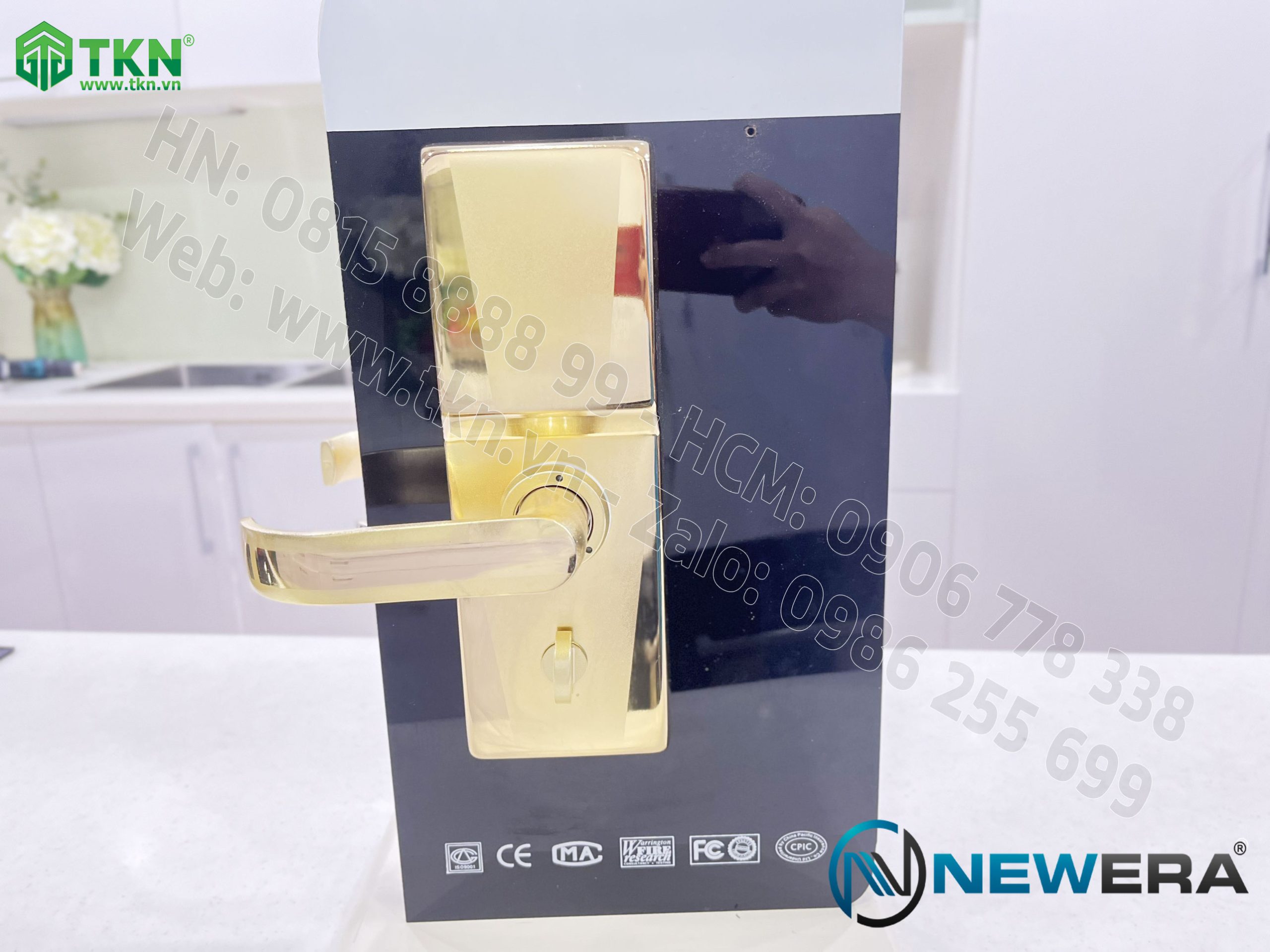 Khóa thẻ từ khách sạn NewEra thép nguyên chất NE6666HL33IG 8