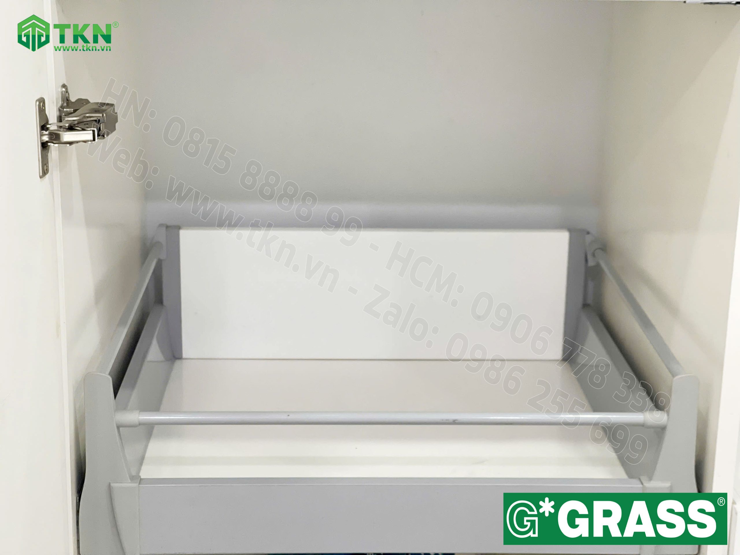 Ngăn kéo tủ bếp Grass DWD-XP 40kg vách thép lắp âm 600mm A2.500AM 1
