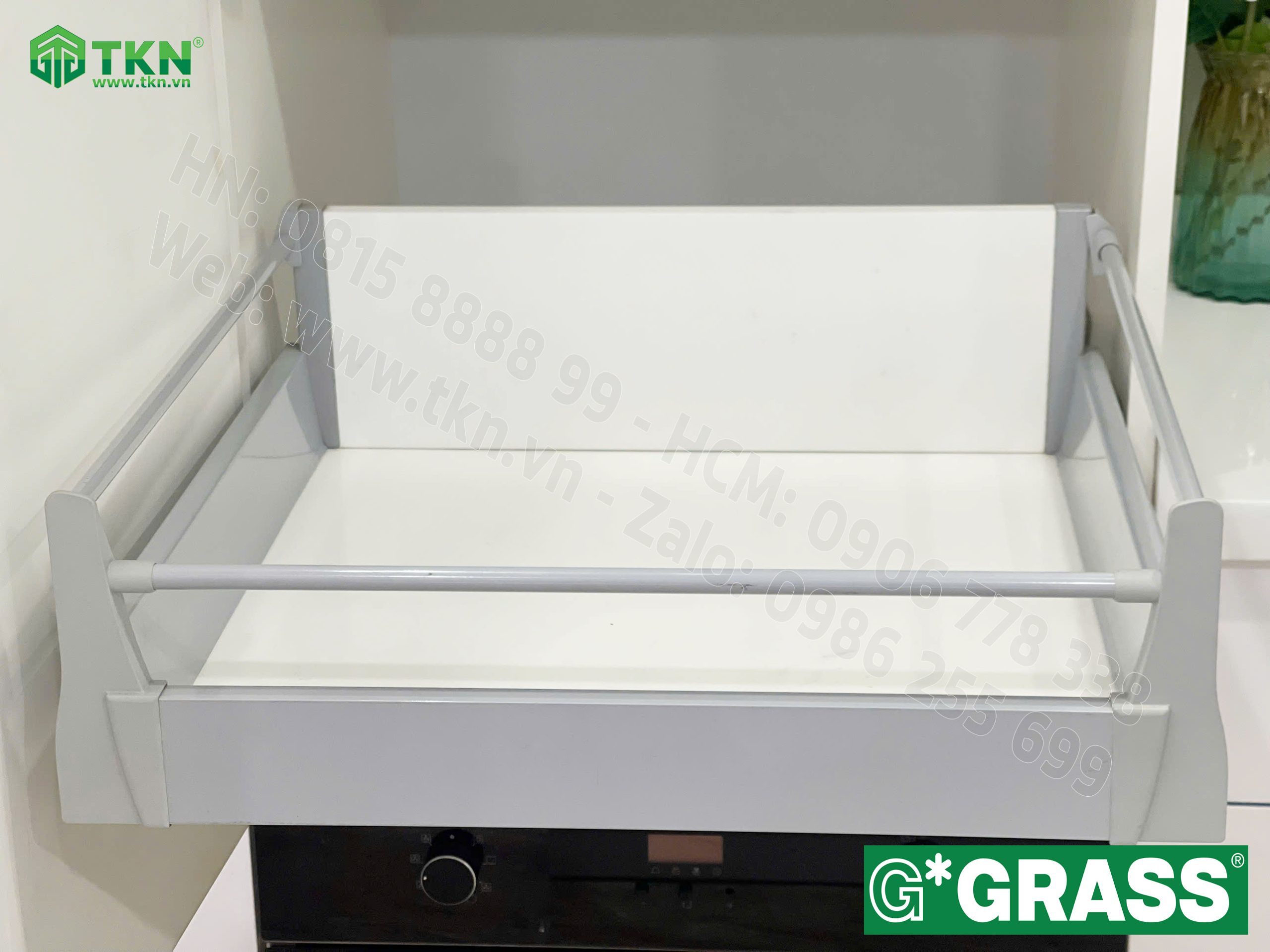 Ngăn kéo tủ bếp Grass DWD-XP 40kg vách thép lắp âm 600mm A2.500AM 2