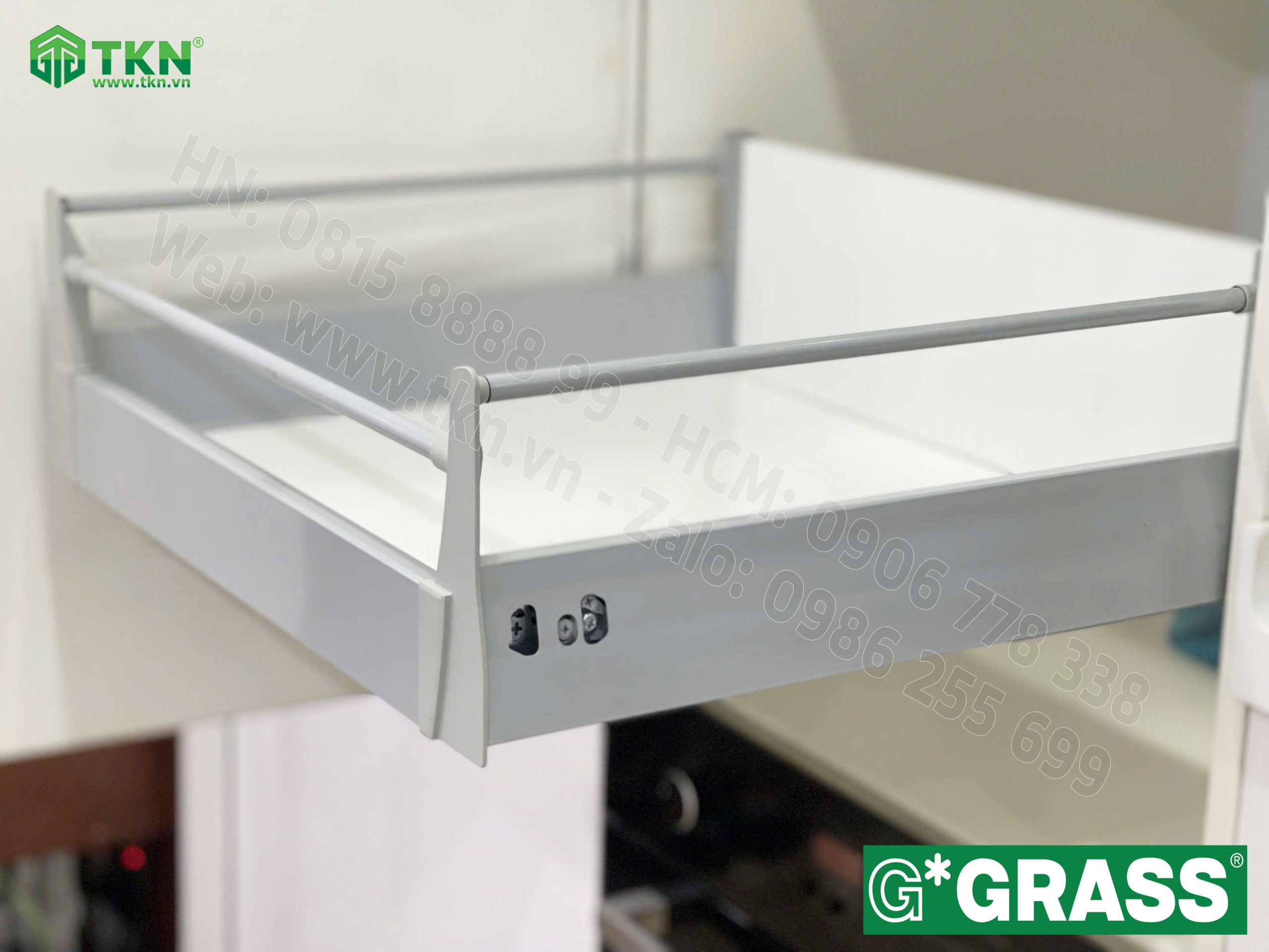 Ngăn kéo tủ bếp Grass DWD-XP 40kg vách thép lắp âm 600mm A2.500AM 4