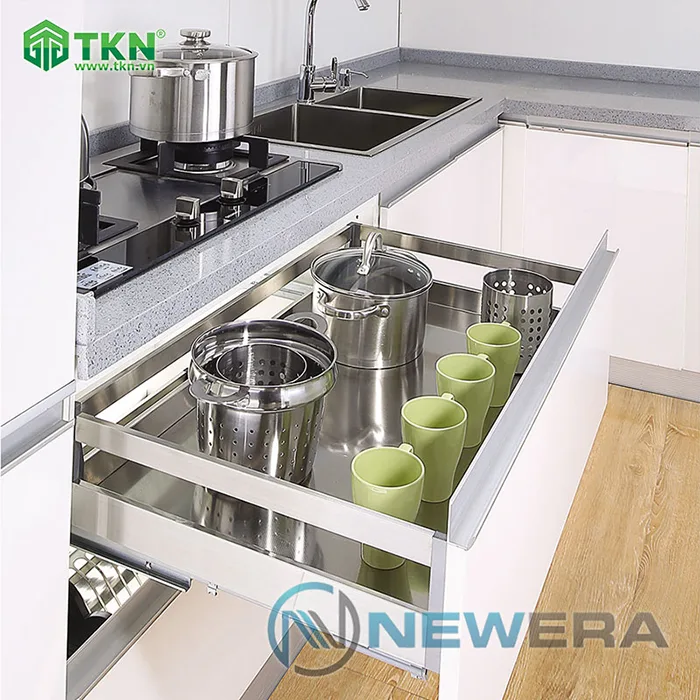 Thiết kế ngăn kéo xoong nồi bắt mắt