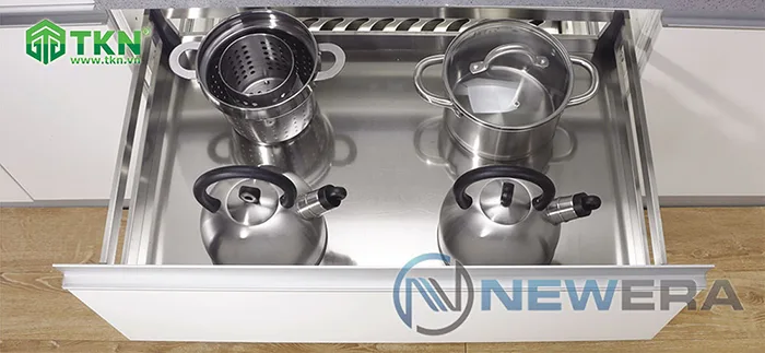 Ngăn kéo xoong nồi chất liệu Inox 304