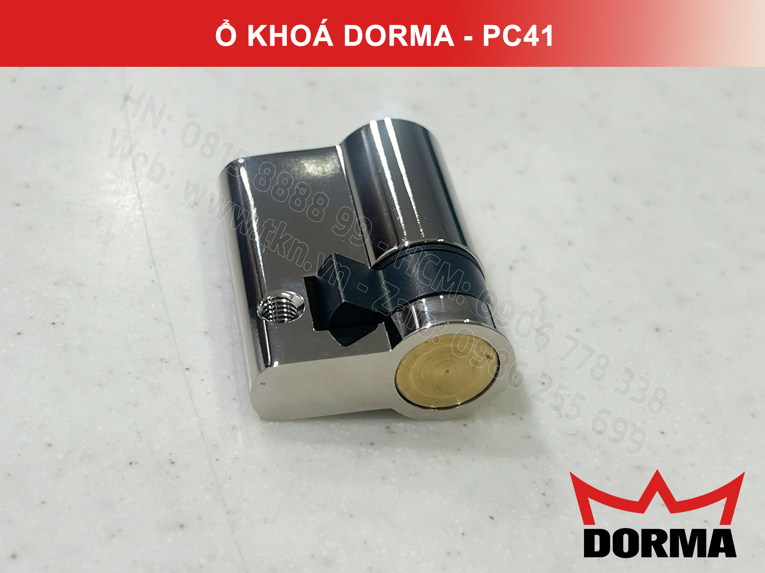 Ổ khóa cửa Dorma thép cao câp không rỉ dài 42mm PC41 17
