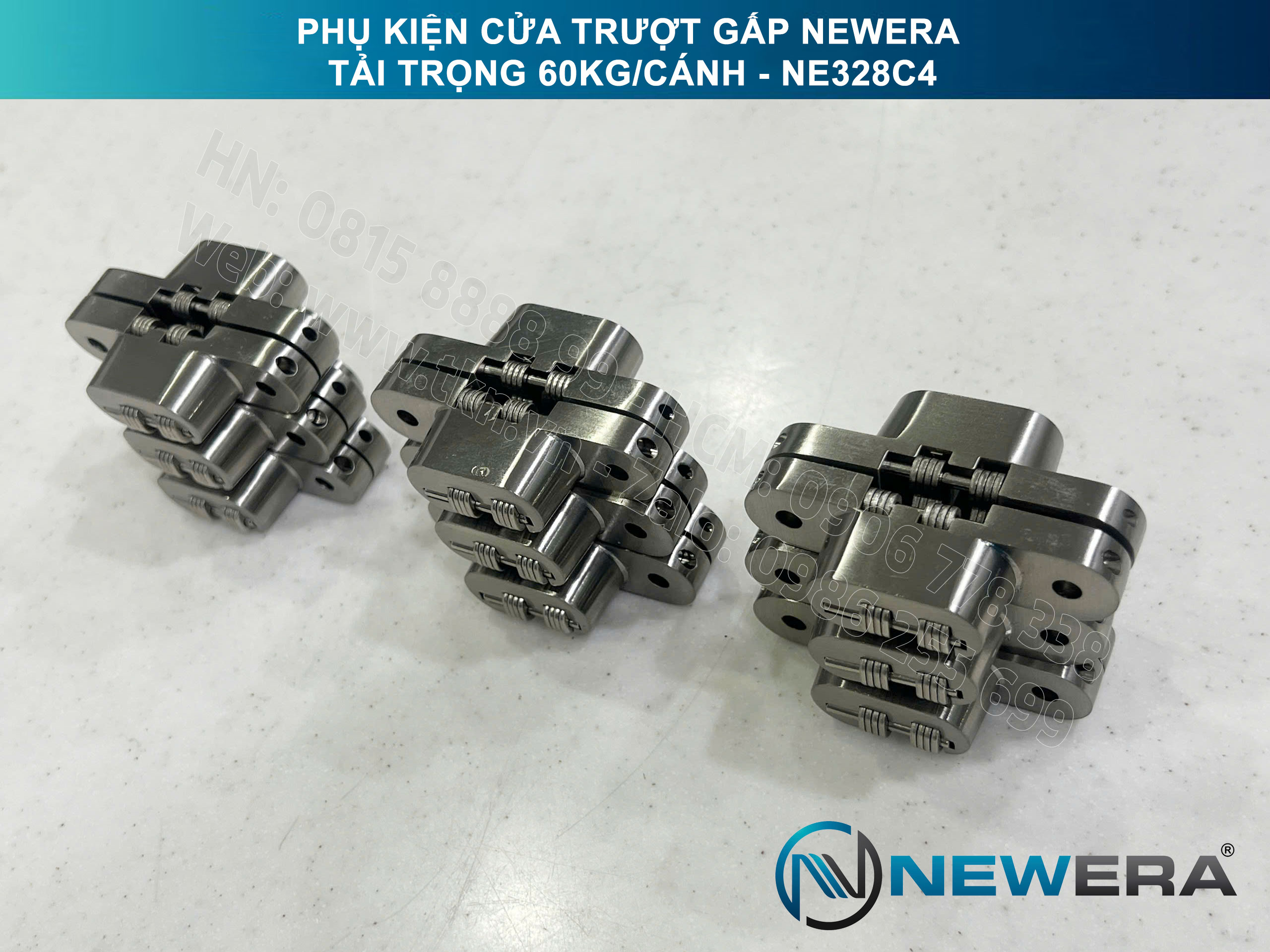 Phụ kiện cửa trượt gấp NewEra tải trọng 60kg/cánh NE328C4 14