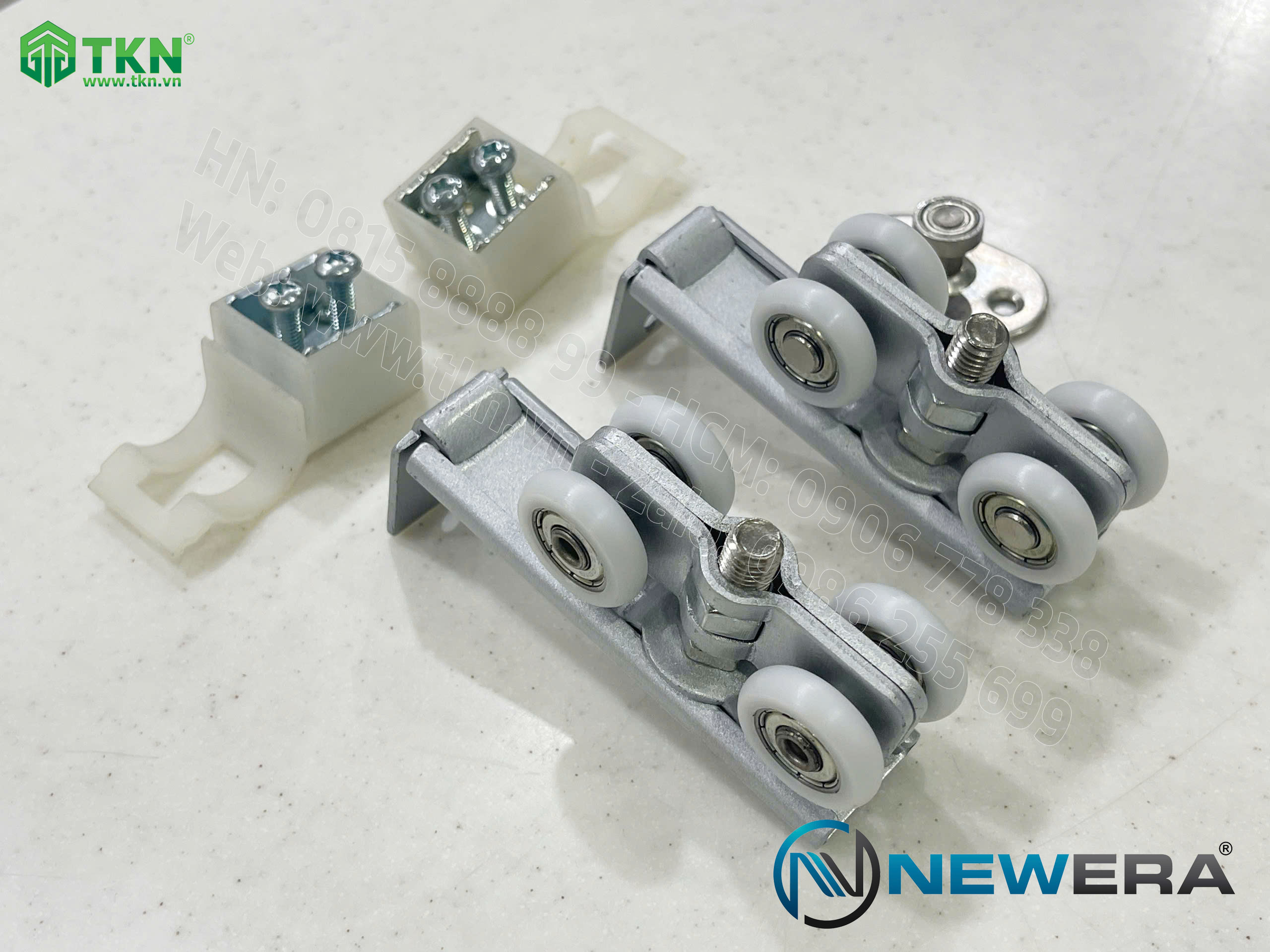 Phụ kiện cửa trượt lùa NewEra tải trọng 80kg/cánh NE143A 10