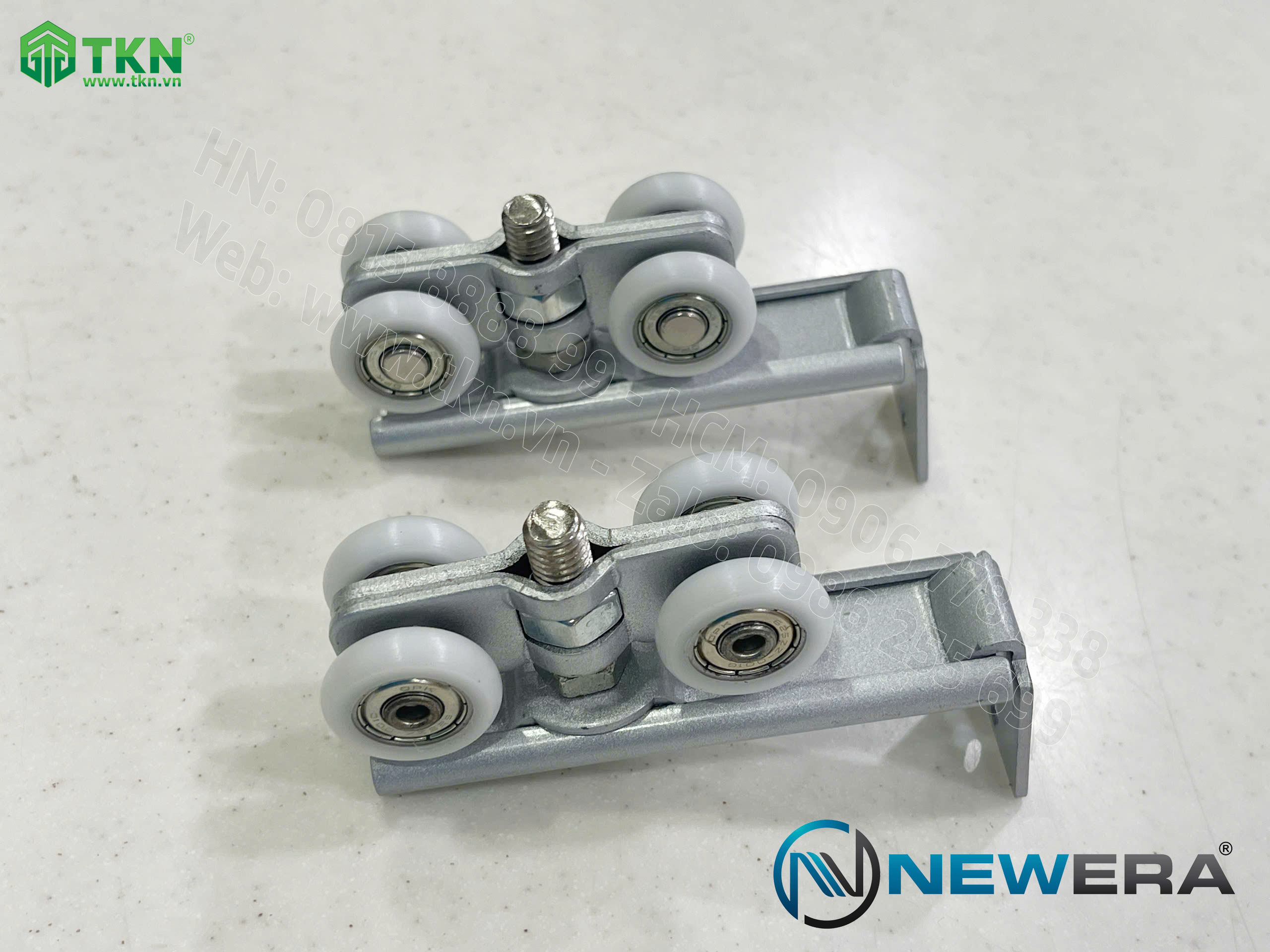 Phụ kiện cửa trượt lùa NewEra tải trọng 80kg/cánh NE143A 15
