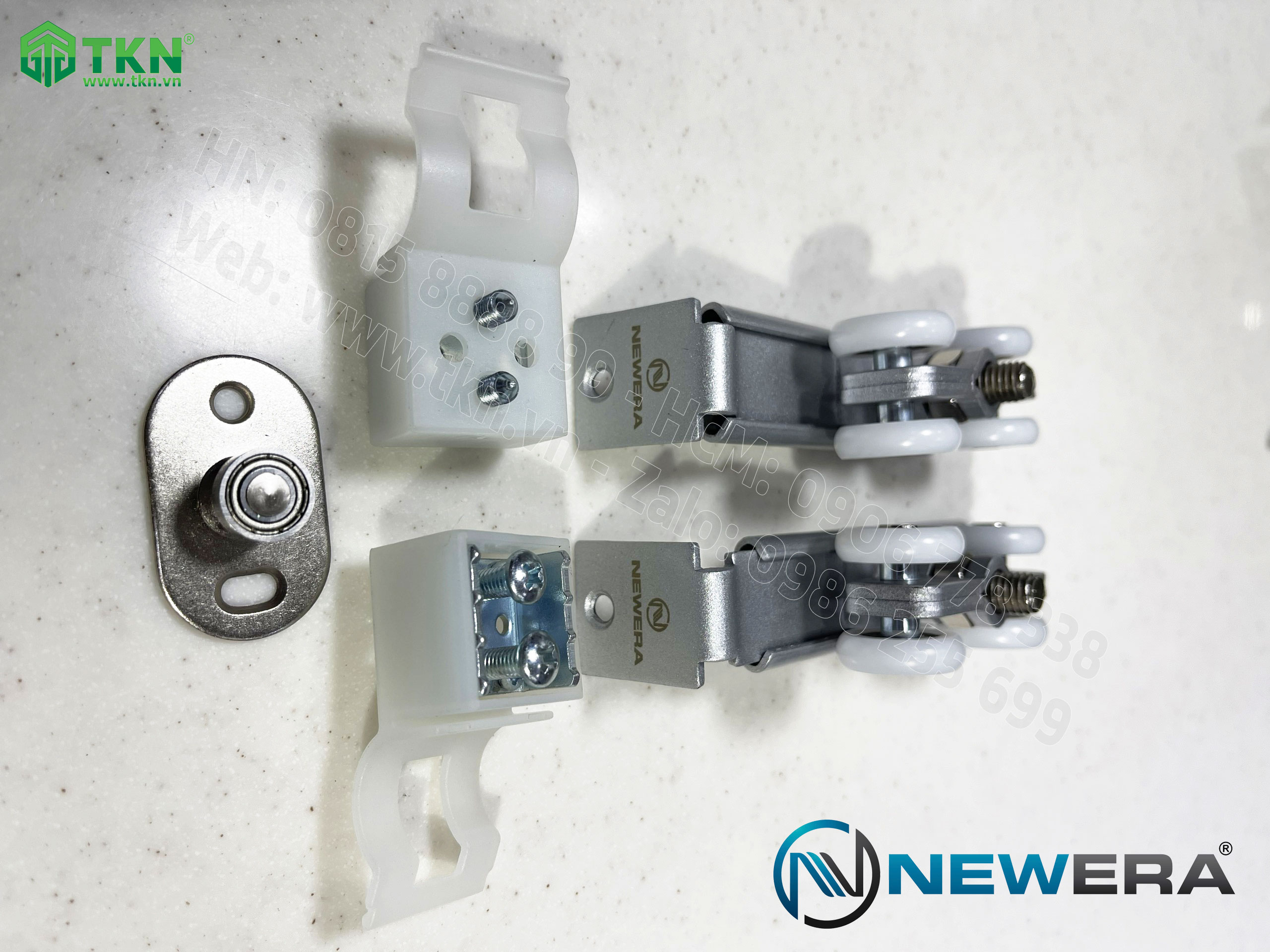 Phụ kiện cửa trượt lùa NewEra tải trọng 80kg/cánh NE143A 2