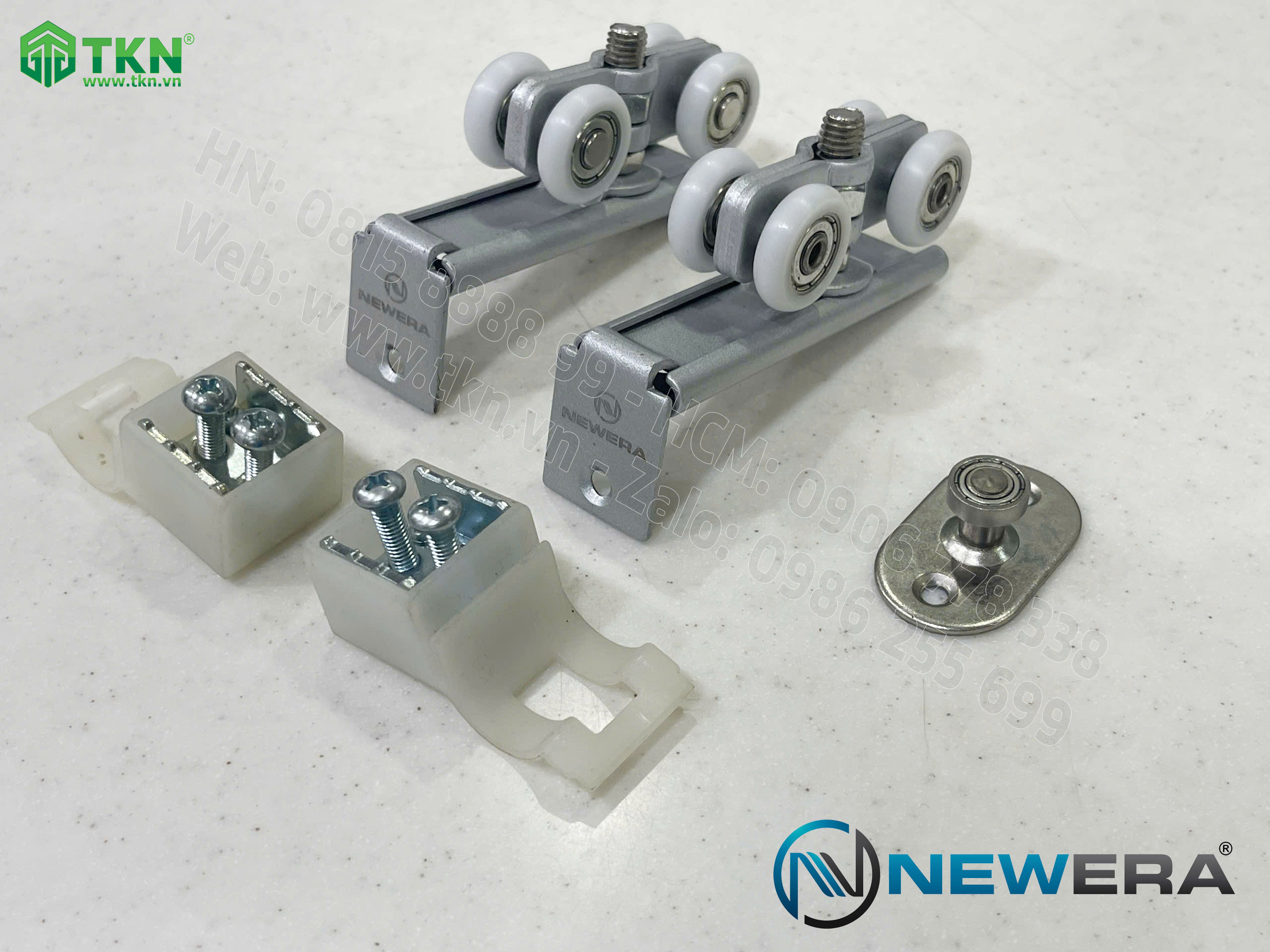 Phụ kiện cửa trượt lùa NewEra tải trọng 80kg/cánh NE143A 4