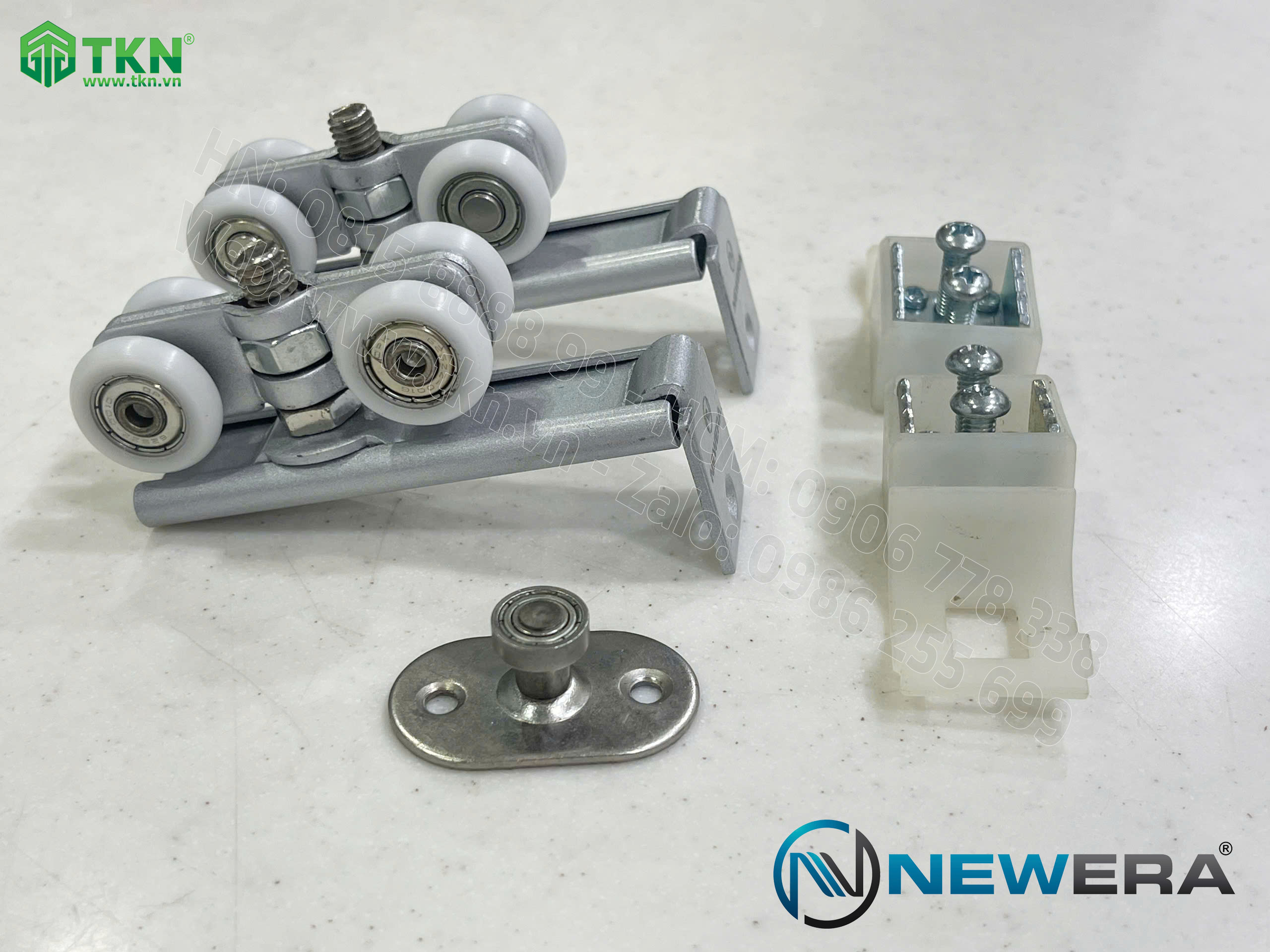 Phụ kiện cửa trượt lùa NewEra tải trọng 80kg/cánh NE143A 5