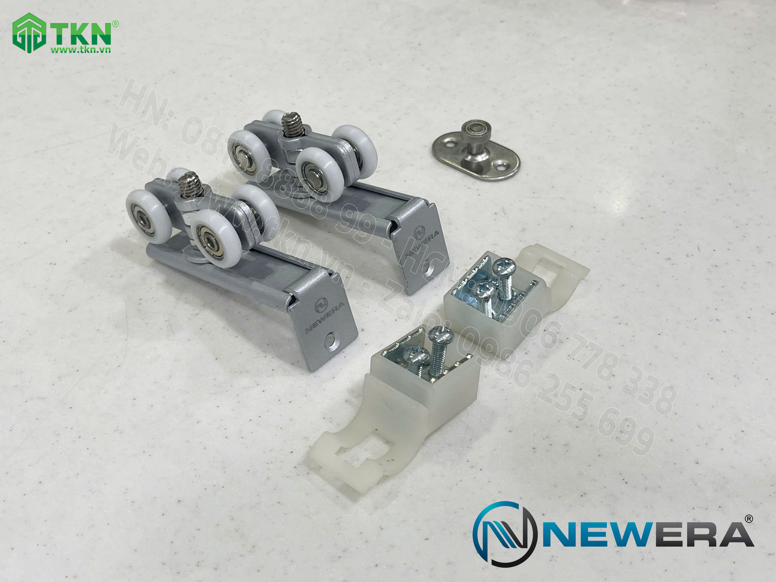 Phụ kiện cửa trượt lùa NewEra tải trọng 80kg/cánh NE143A 6