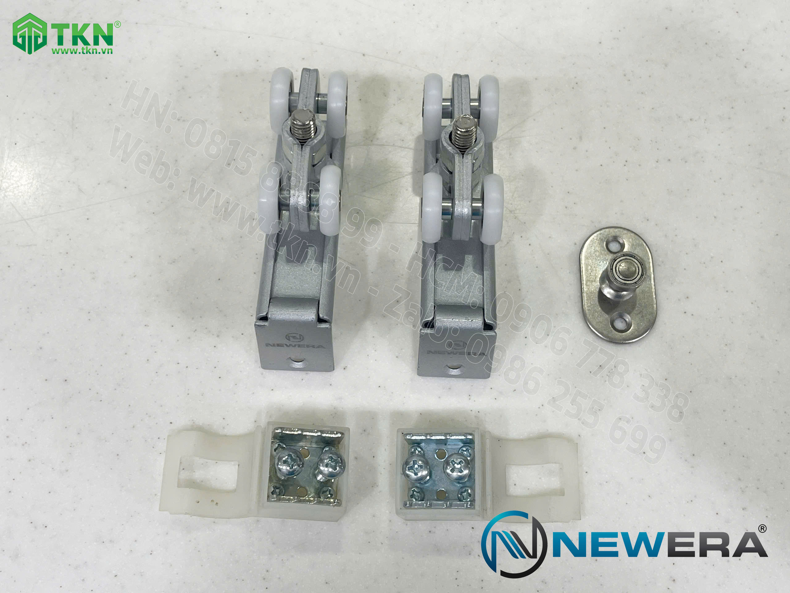 Phụ kiện cửa trượt lùa NewEra tải trọng 80kg/cánh NE143A 7
