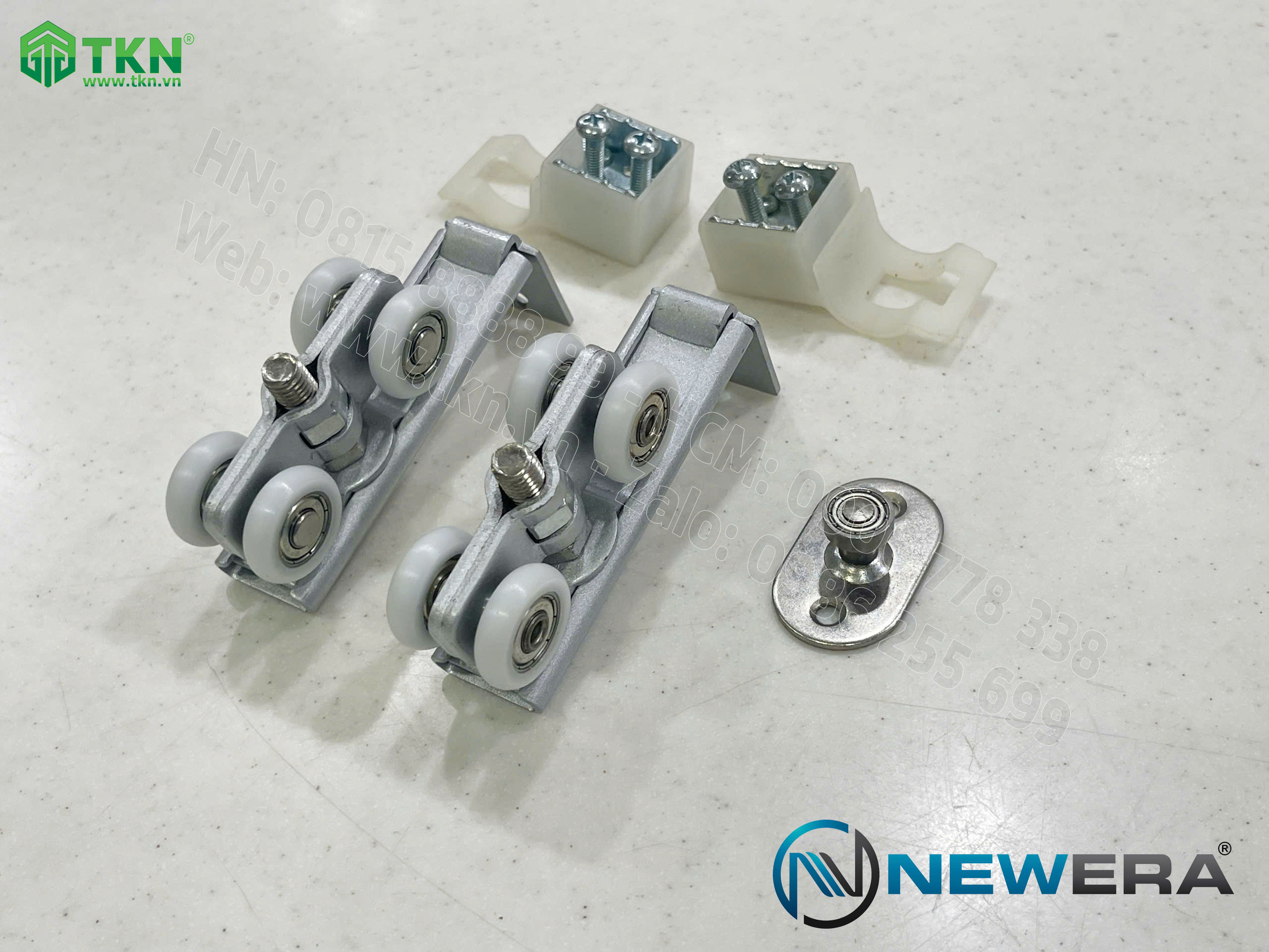 Phụ kiện cửa trượt lùa NewEra tải trọng 80kg/cánh NE143A 8