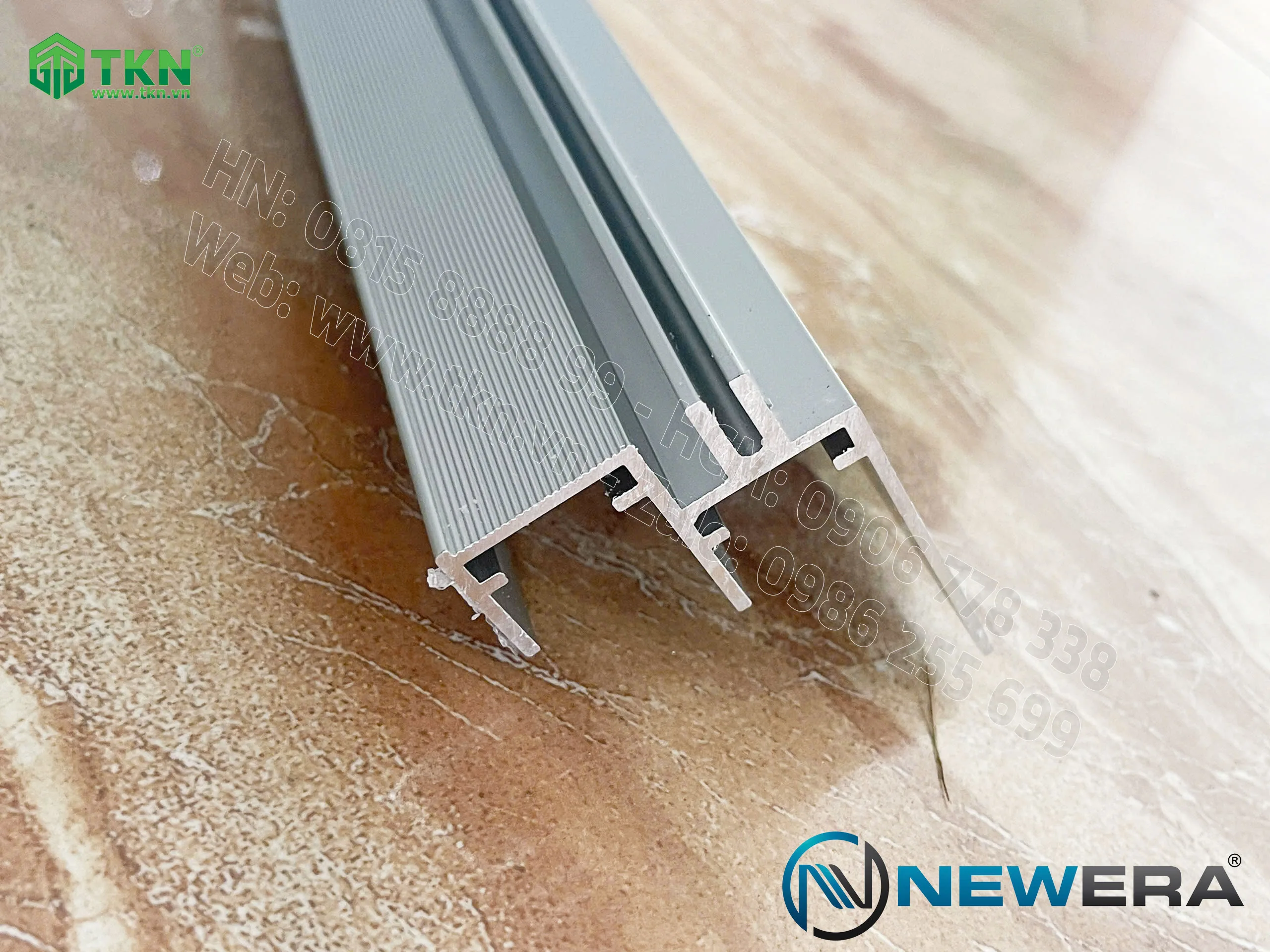 Ray trượt dẫn hướng cửa lùa NewEra dài 2m ray dưới NE787BT1 7