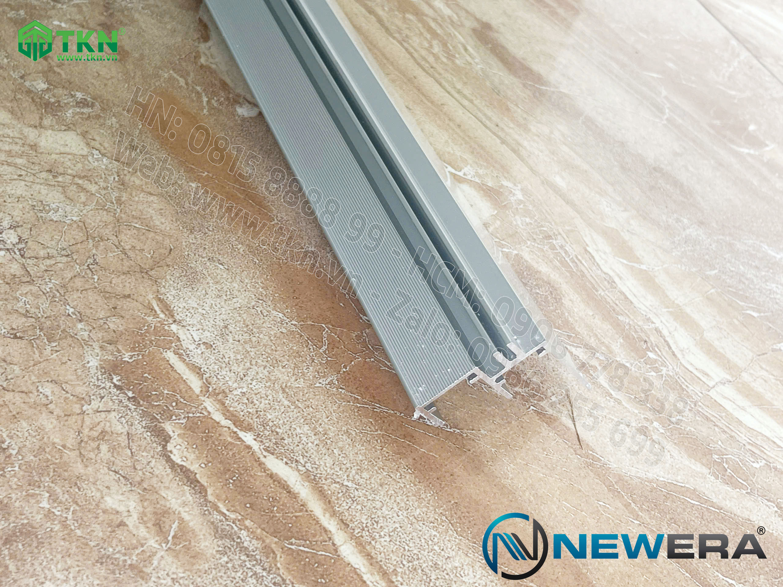 Ray trượt dẫn hướng cửa lùa NewEra dài 2m ray dưới NE787BT1 6