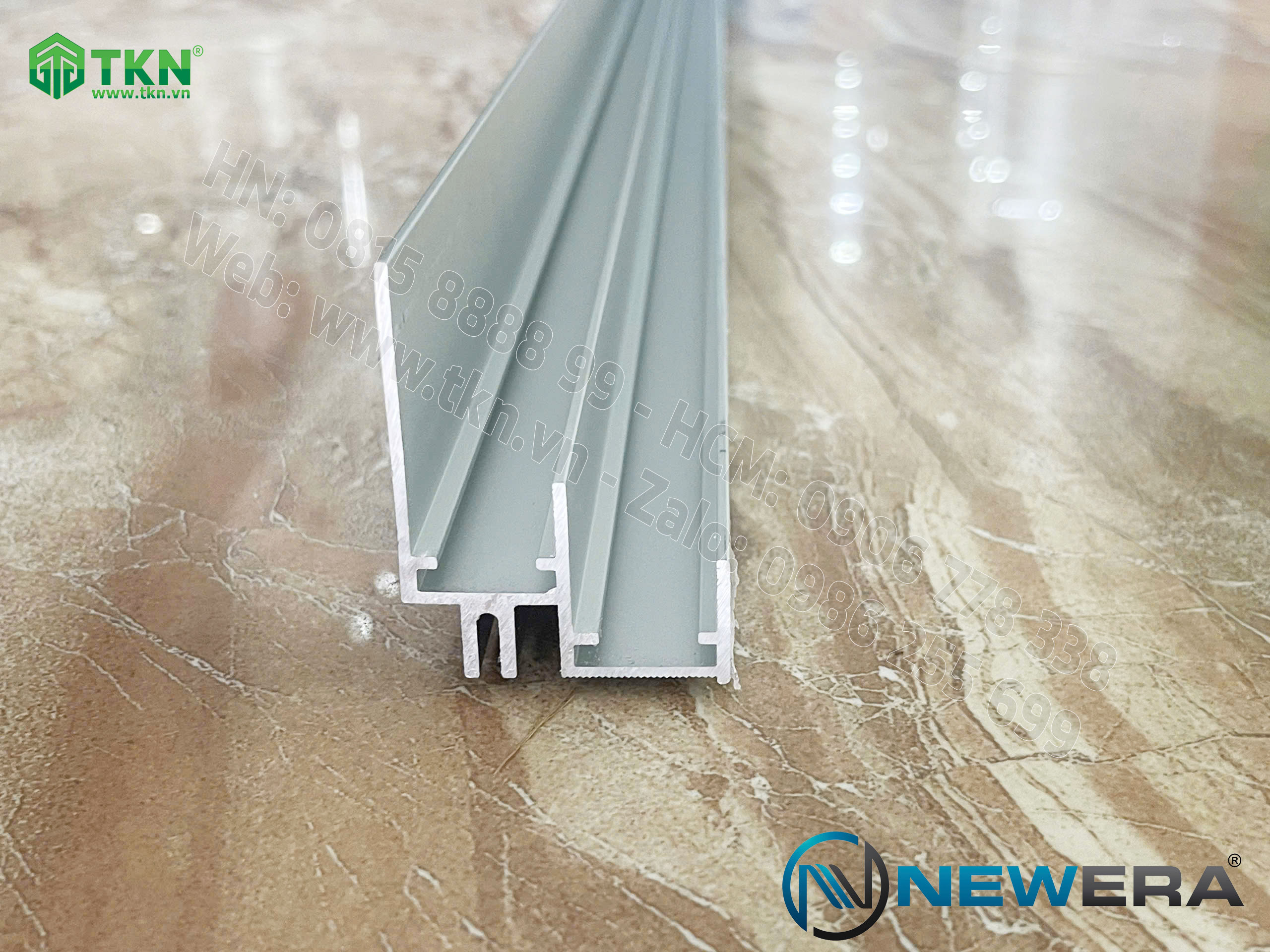 Ray trượt dẫn hướng cửa lùa NewEra dài 2m ray dưới NE787BT1 5