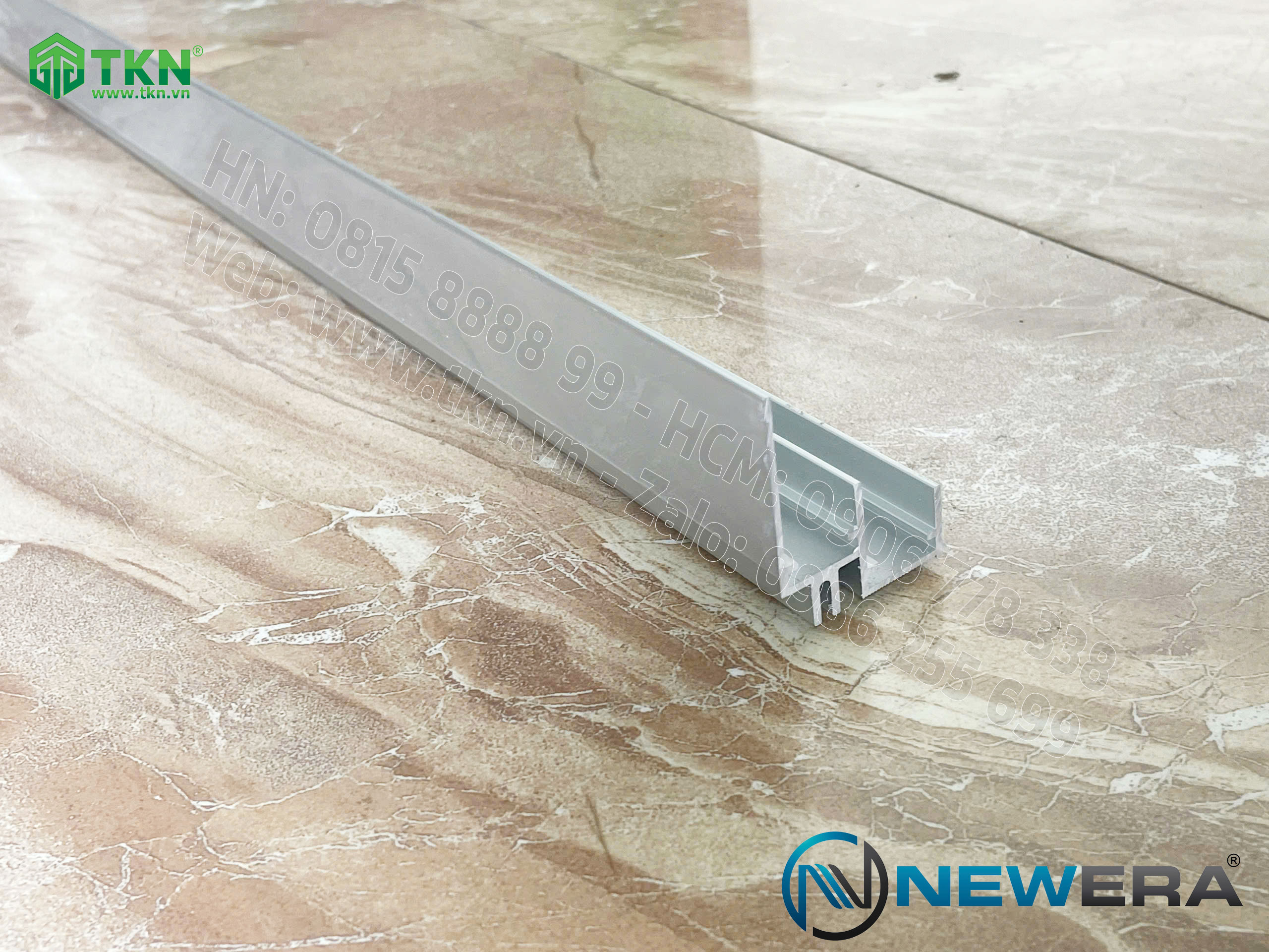 Ray trượt dẫn hướng cửa lùa NewEra dài 2m ray dưới NE787BT1 3