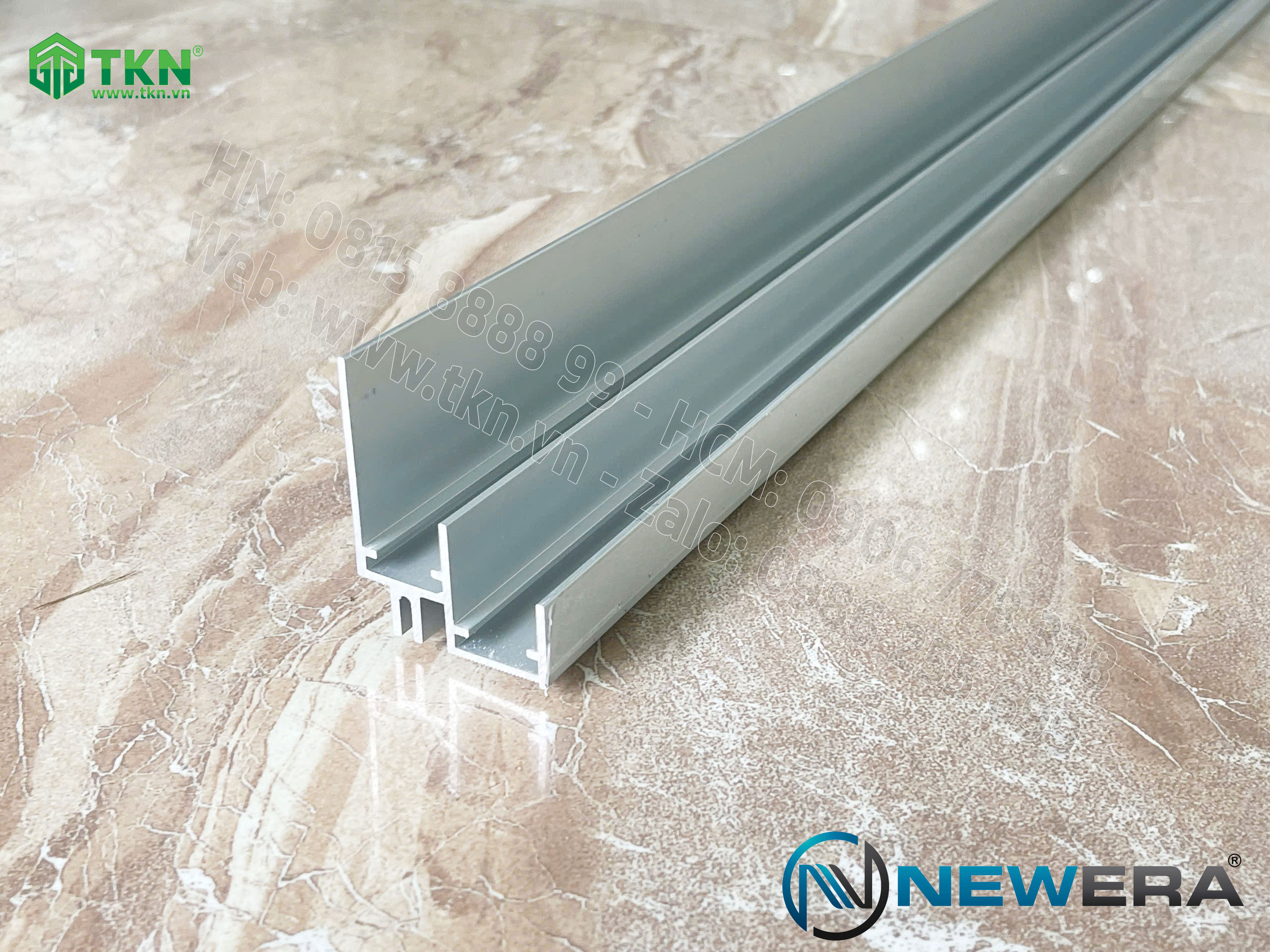 Ray trượt dẫn hướng cửa lùa NewEra dài 2m ray dưới NE787BT1 2