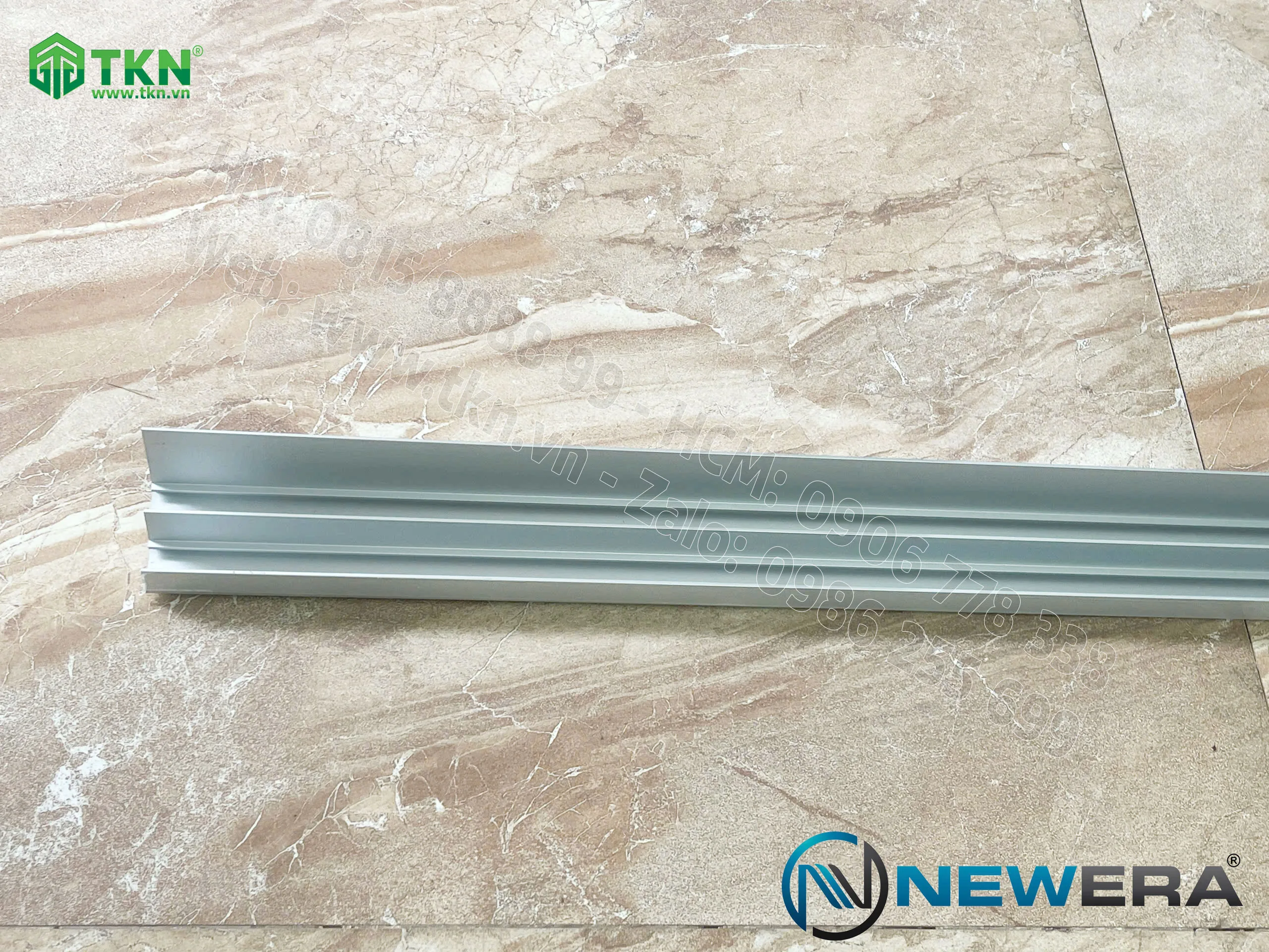 Ray trượt dẫn hướng cửa lùa NewEra dài 2m ray dưới NE787BT1 12