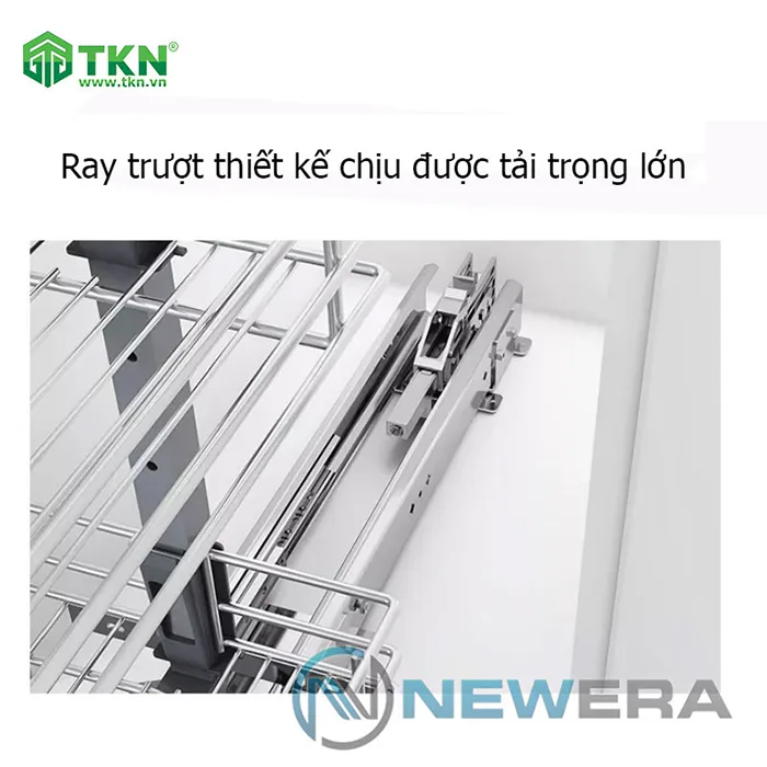 Tủ đồ khô NewEra cánh kéo inox nan 304 6 tầng 6 rổ NE666.400 11