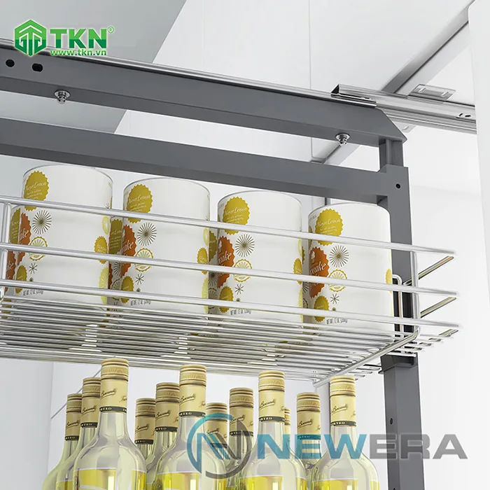 Tủ đồ khô NewEra cánh kéo inox nan 304 6 tầng 6 rổ NE666.400 1