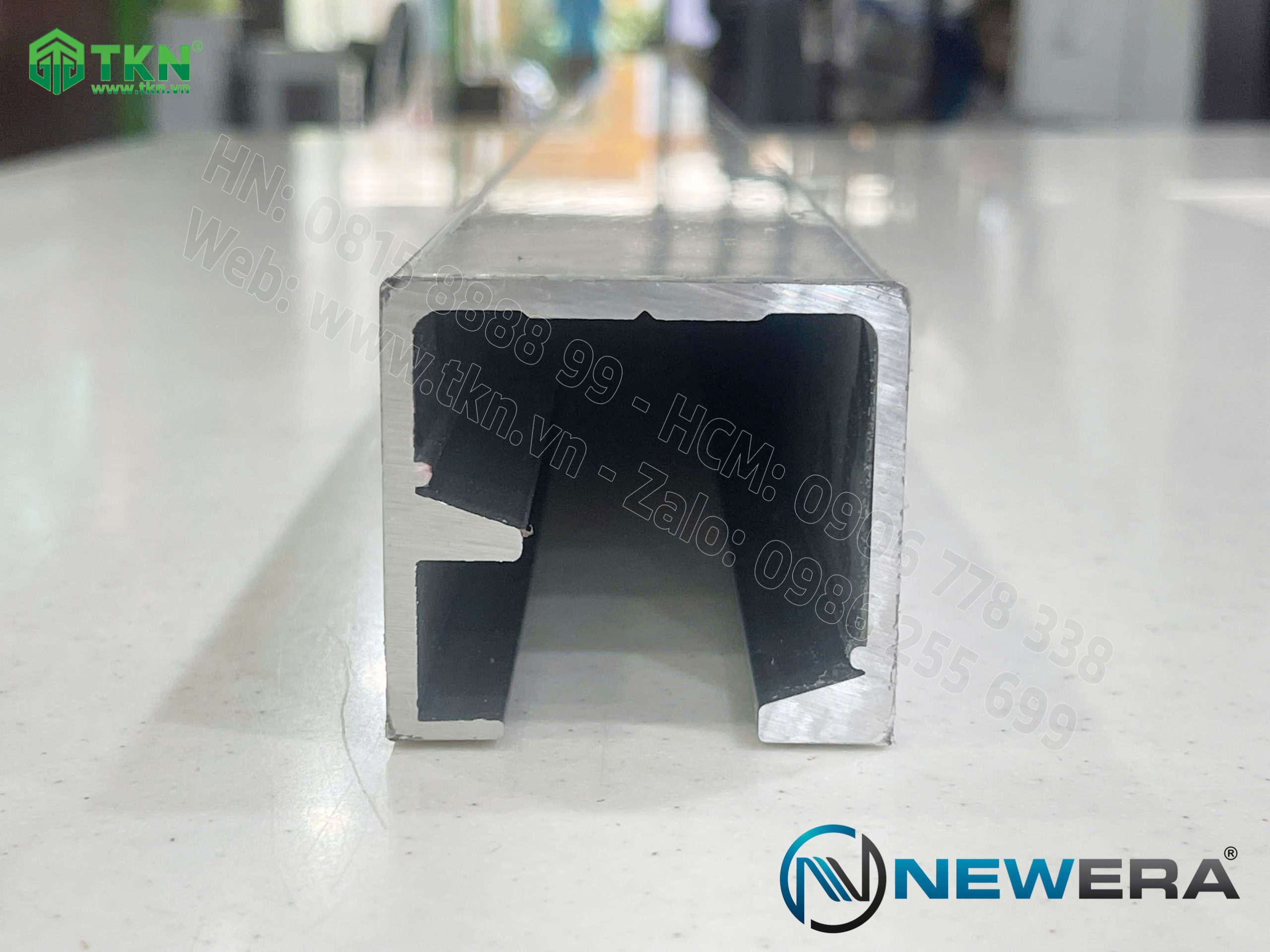 Ray cửa trượt gấp NewEra dài 3m dùng cho cửa gấp NE769GT2 10
