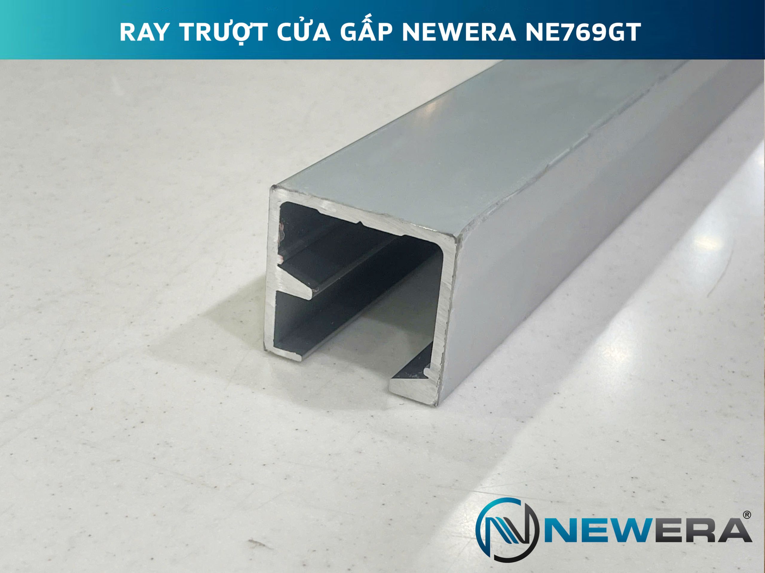 Ray cửa trượt gấp NewEra dài 2m dùng cho cửa gấp NE769GT1