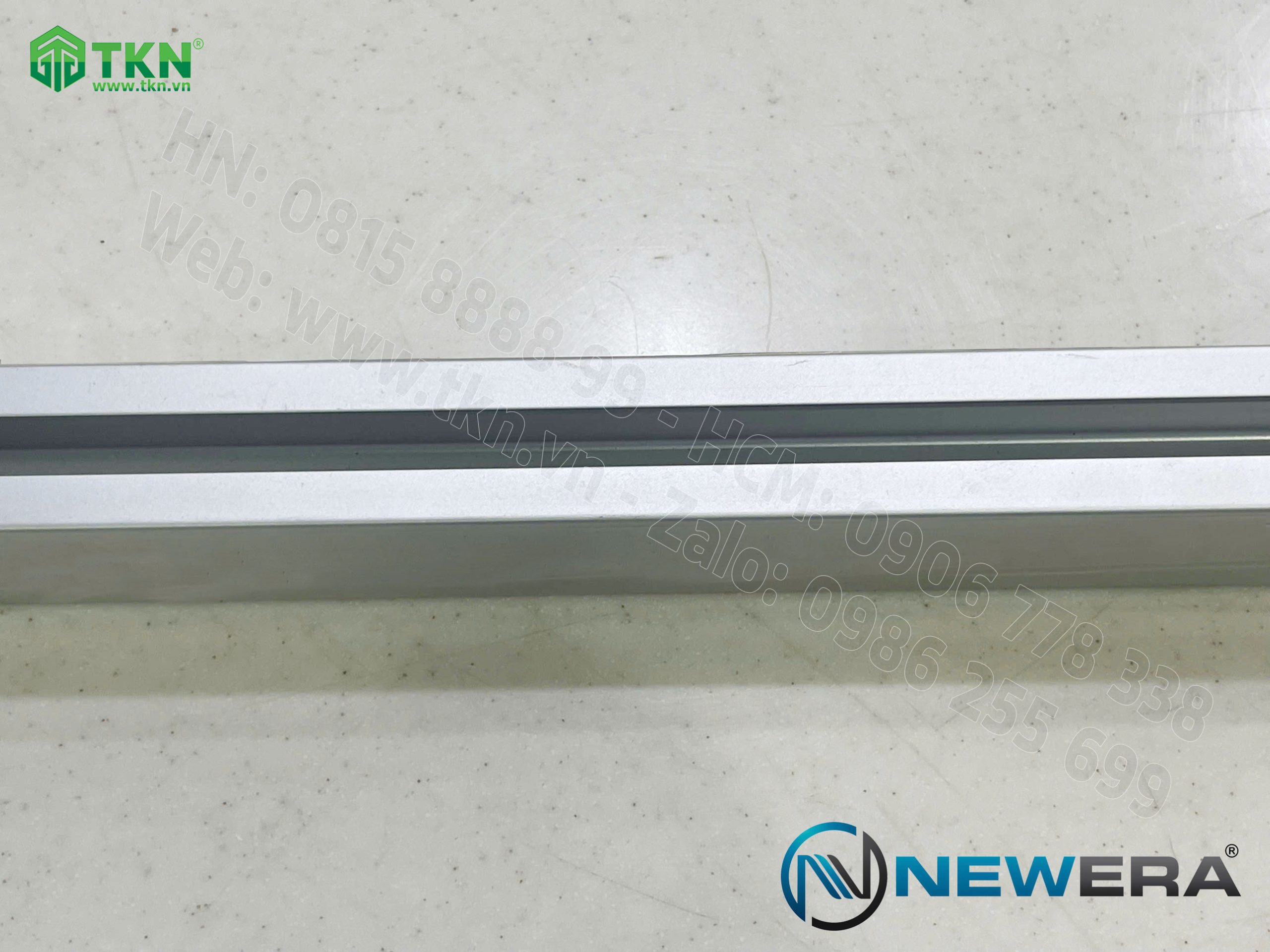 Ray trượt cửa gấp NewEra dài 2.5m ray trên NE801GT2 7