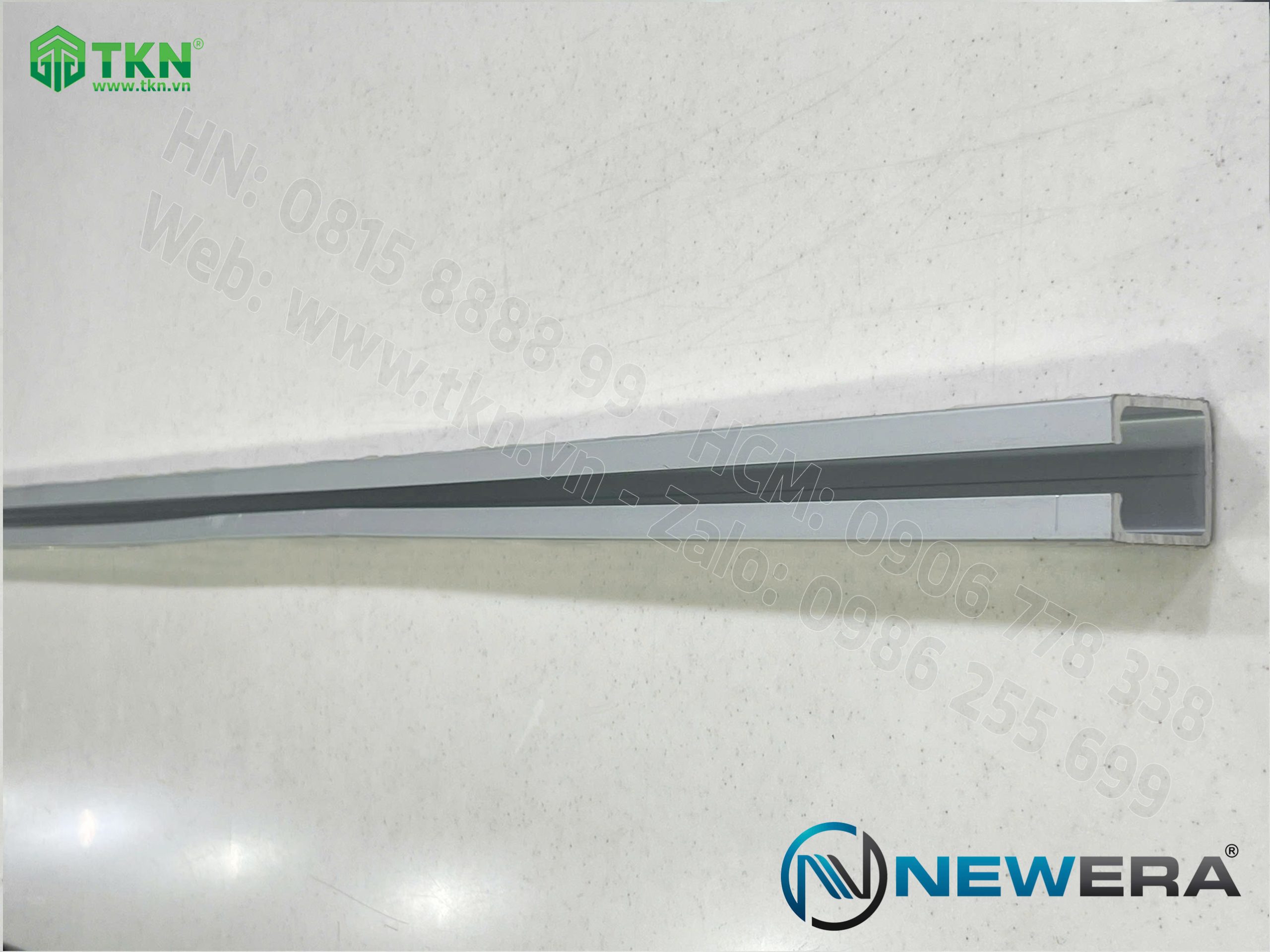 Ray trượt cửa gấp NewEra dài 3m ray trên NE801GT3 9