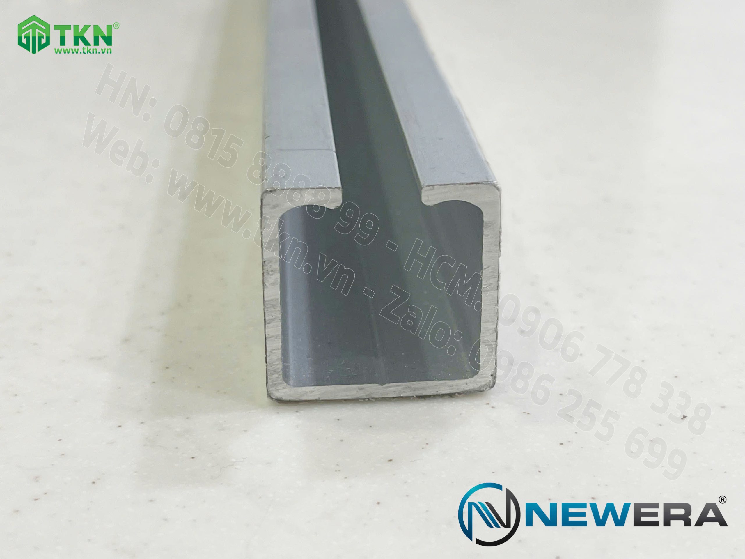 Ray trượt cửa gấp NewEra dài 2.5m ray trên NE801GT2 4