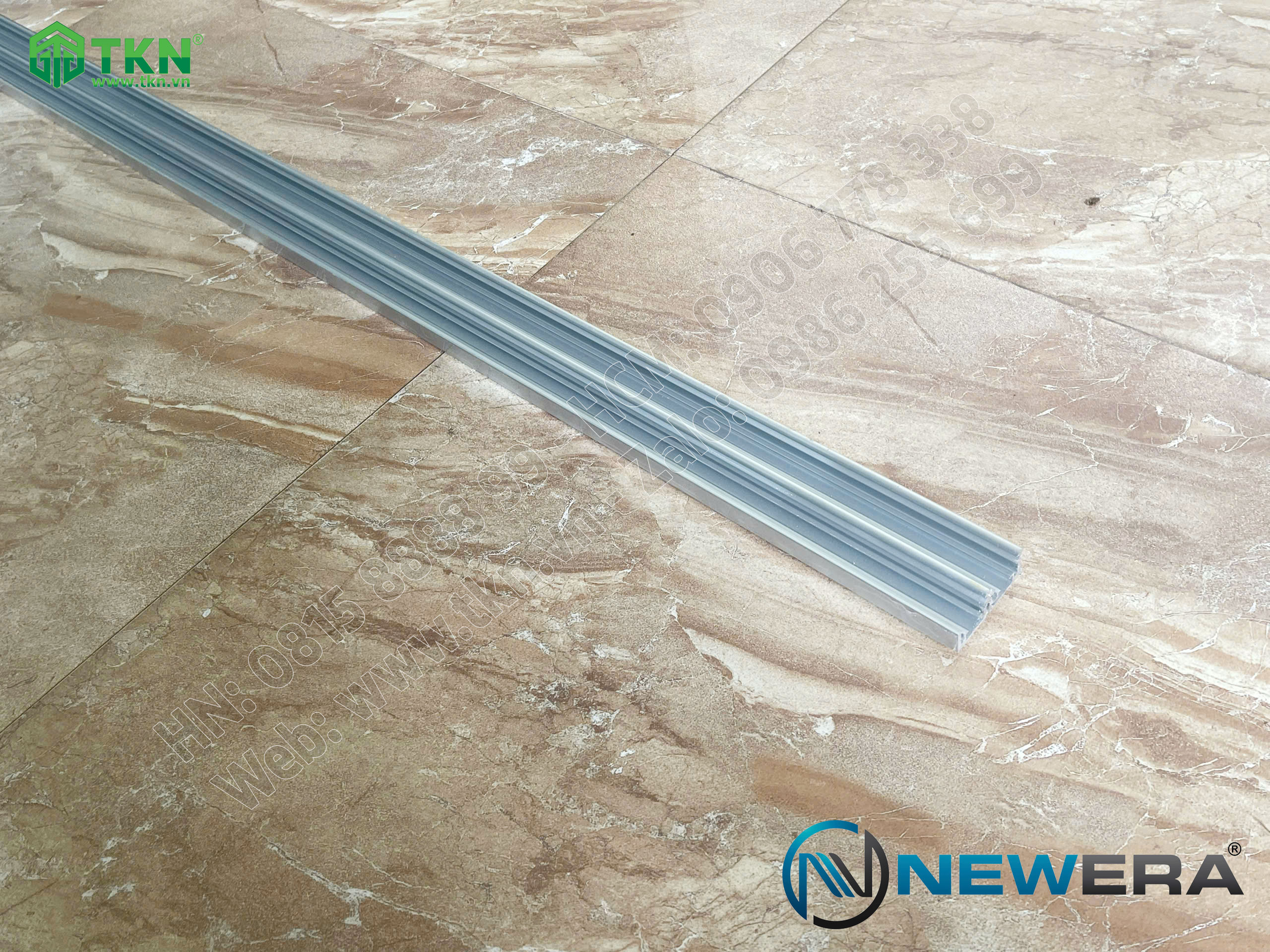 Ray trượt cửa lùa cánh phủ NewEra ray trên dài 2m NE787TT1 1