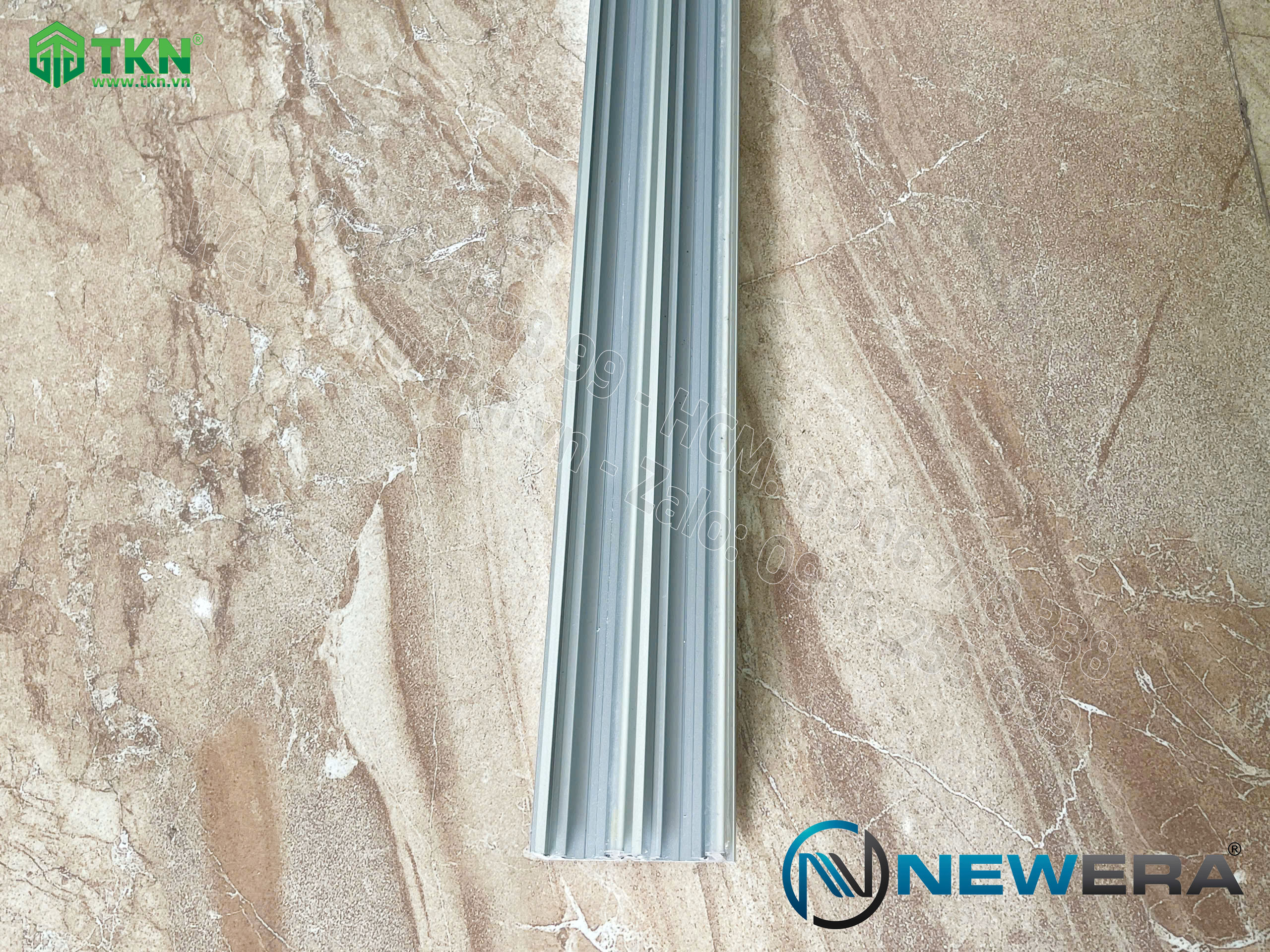 Ray trượt cửa lùa cánh phủ NewEra ray trên dài 2m NE787TT1 6