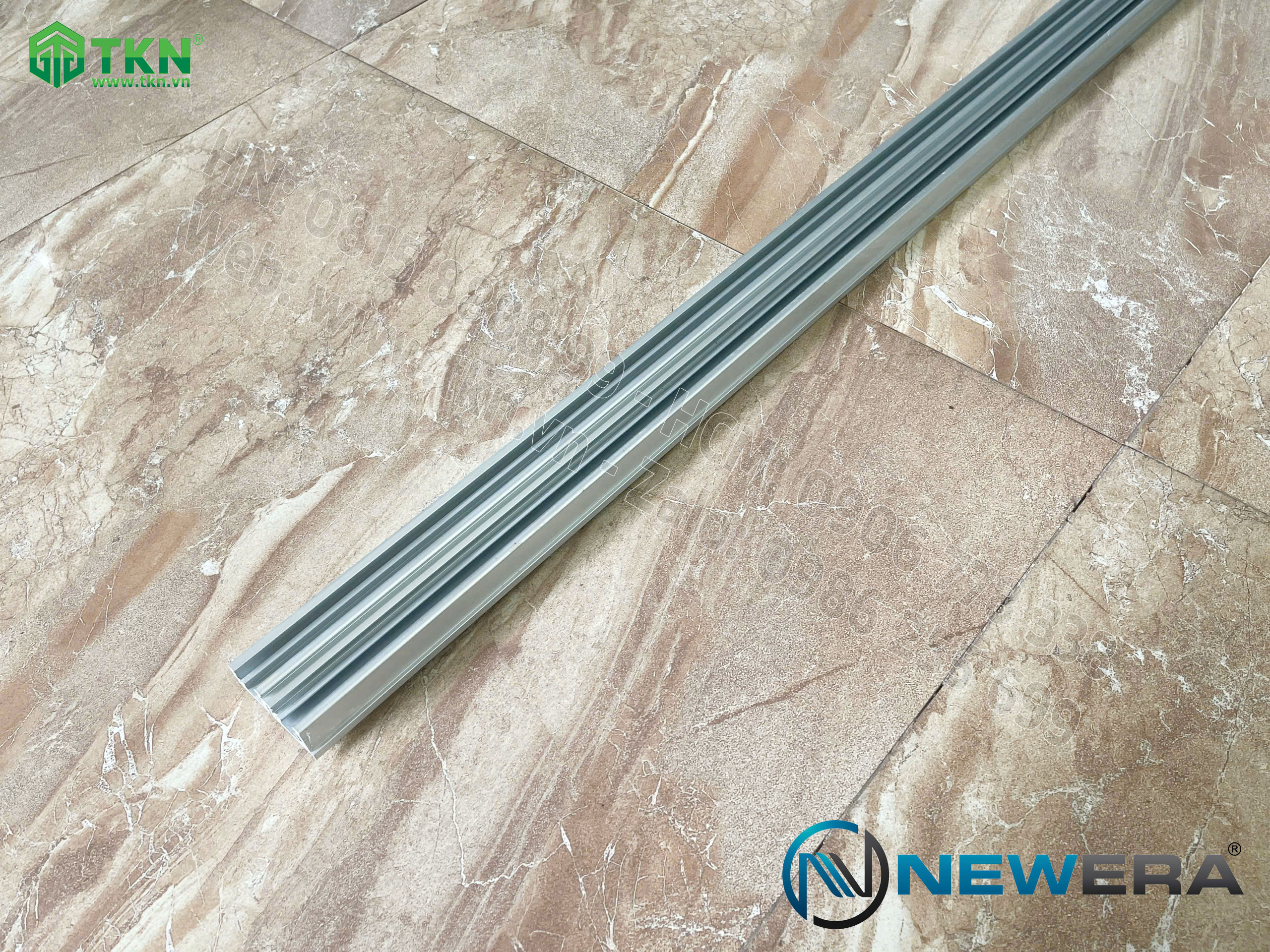 Ray trượt cửa lùa cánh phủ NewEra ray trên dài 2m NE787TT1 5
