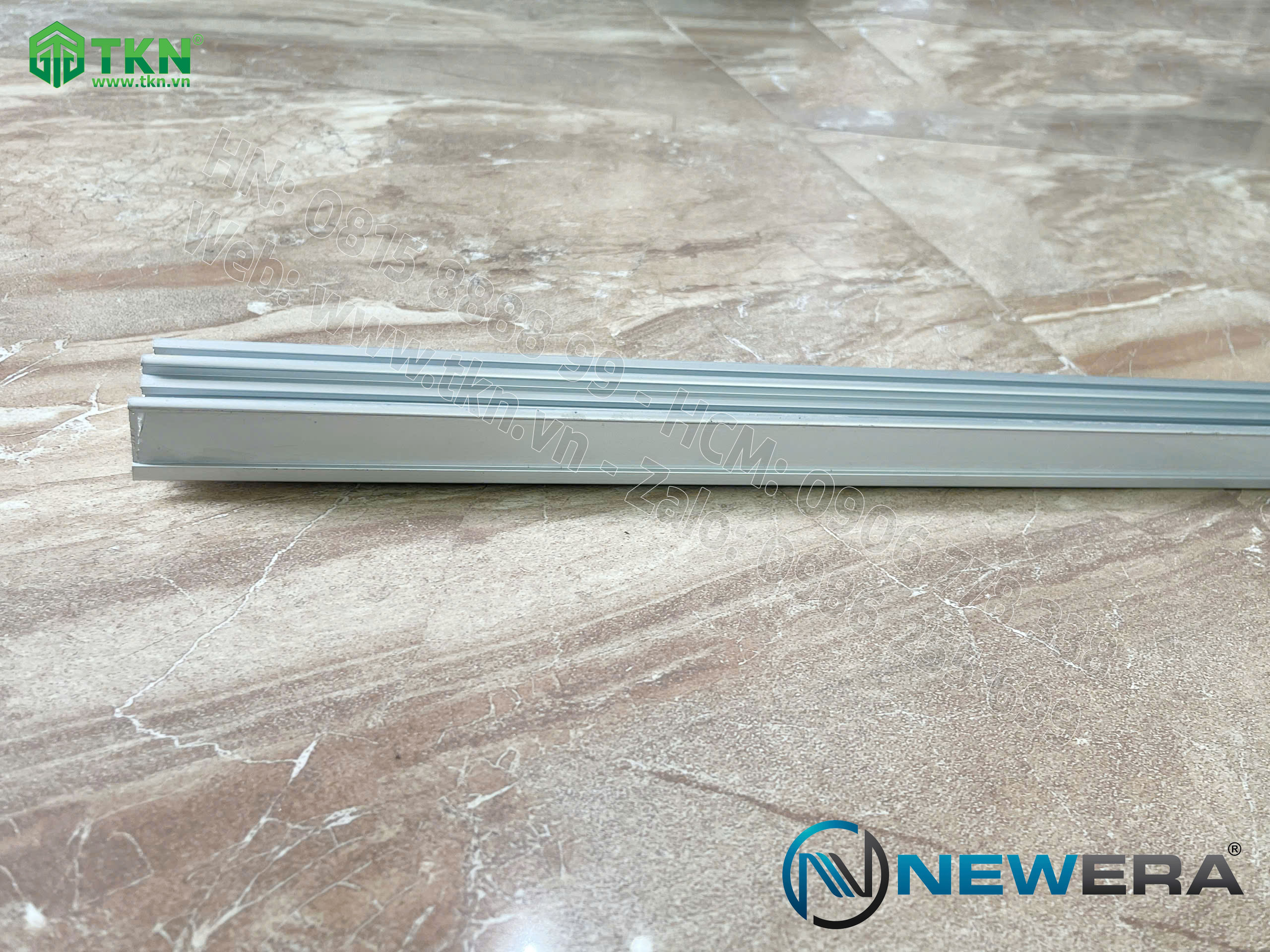 Ray trượt cửa lùa cánh phủ NewEra ray trên dài 2m NE787TT1 4