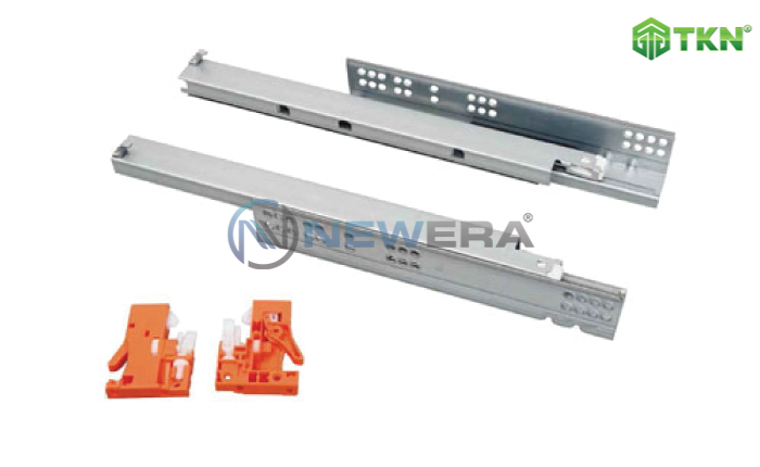 Ray trượt tủ bếp NewEra giảm chấn lắp âm toàn phần dài 300mm